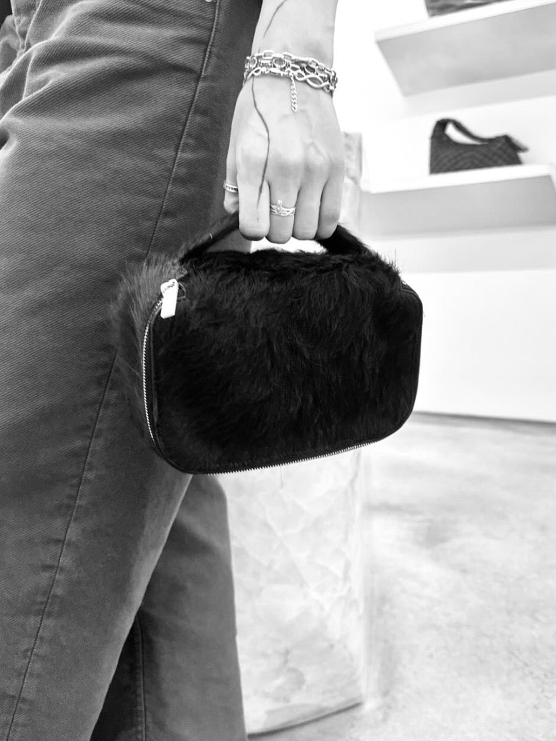 RICK OWENS - Real Fur Beauty - Large Beauty - AW25 - 09 BLACK