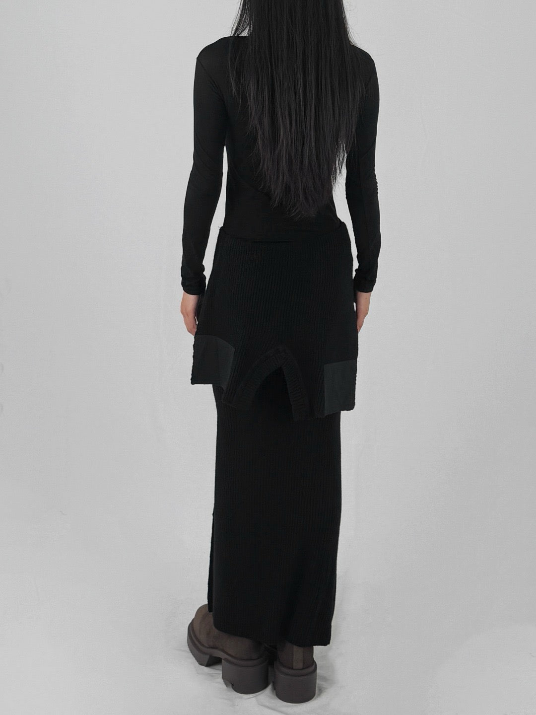 SRVC - Marshal Knit Skirt - AW25 - BLACK