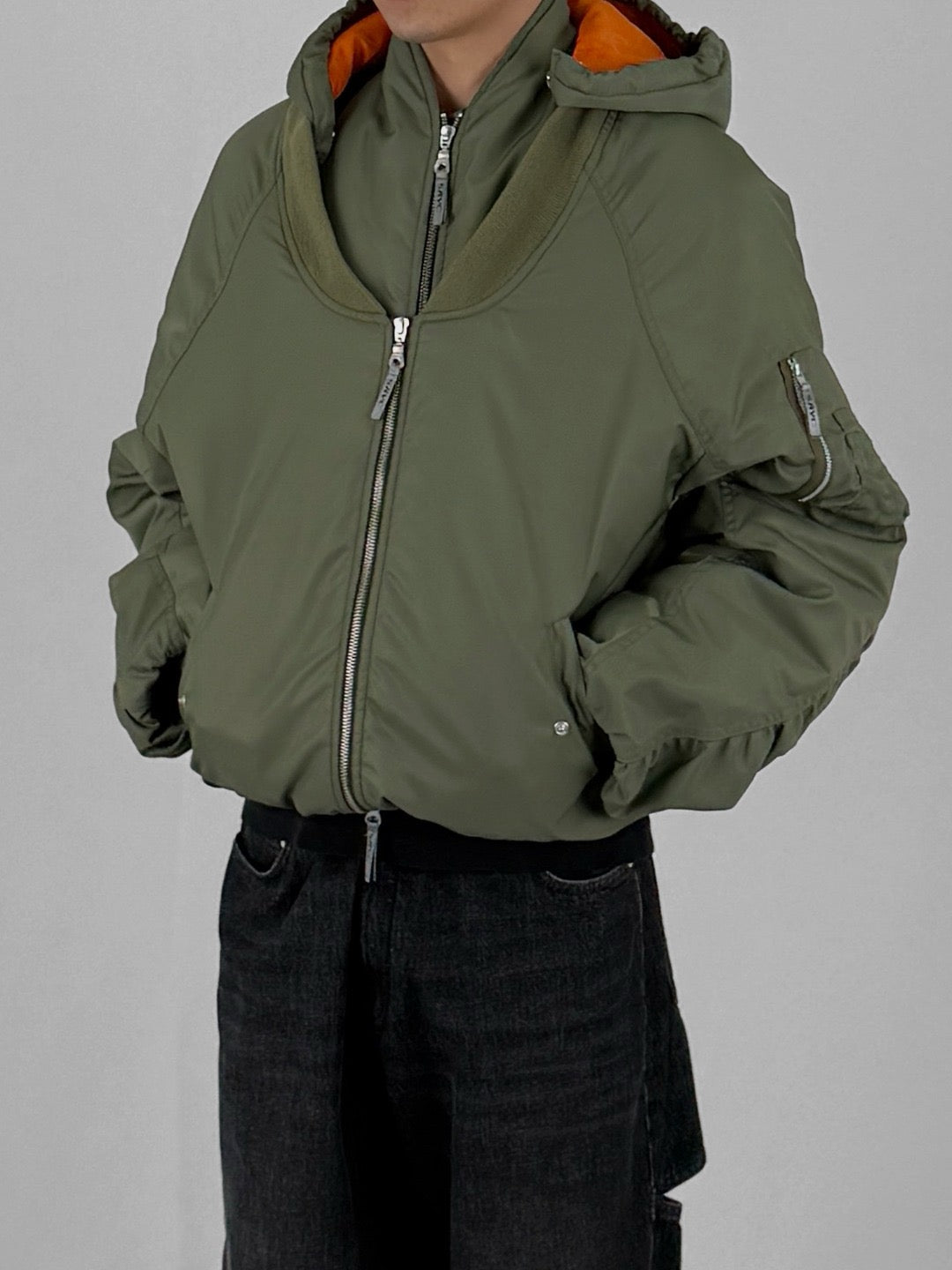 SRVC - Halter Bomber Jacket - AW25 - DARK GREEN