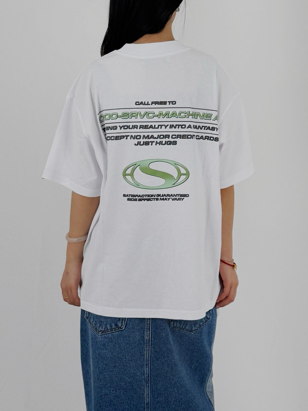 SRVC - Call Me Tee - AW25 - WHITE