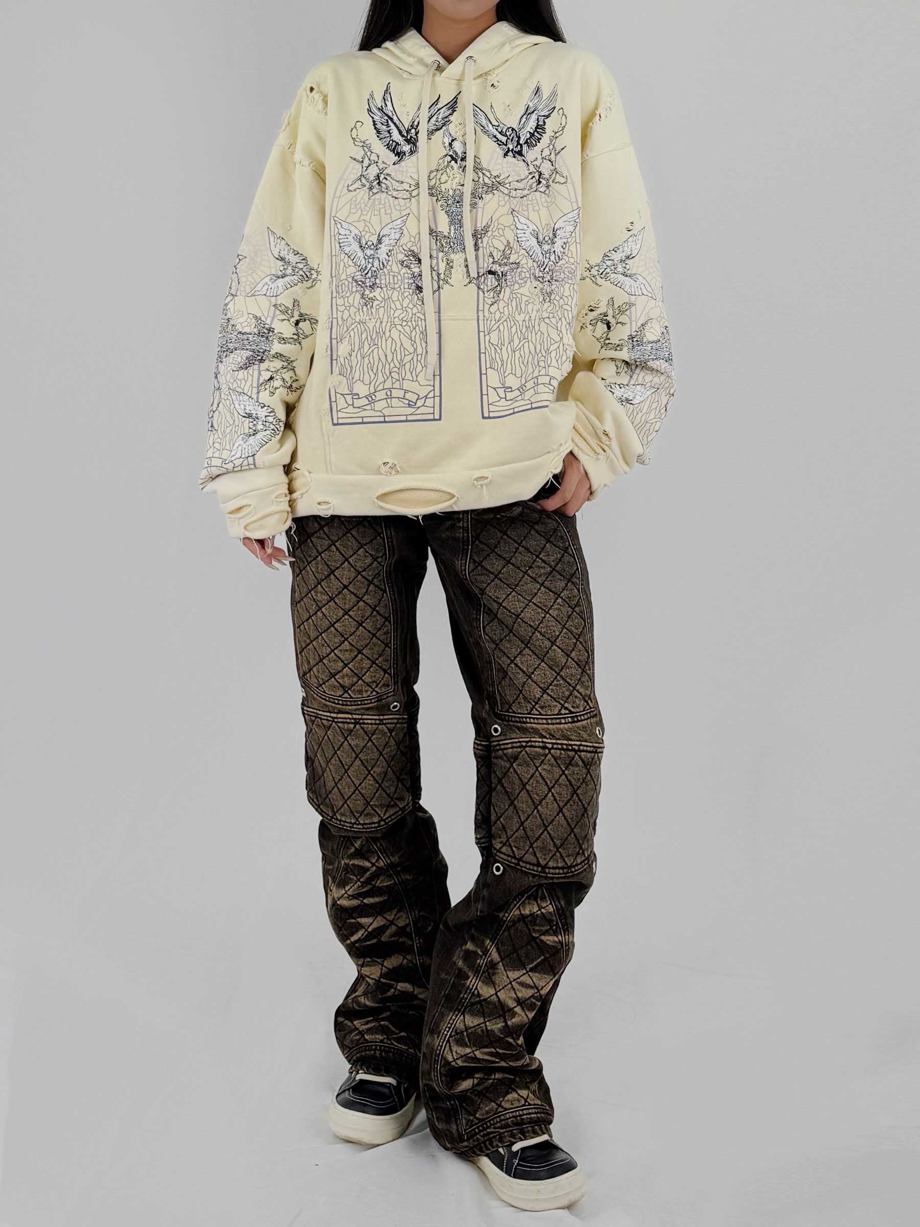 EV BRAVADO WHO DECIDES WAR - Moto Denim - AW25 - TAN COAL
