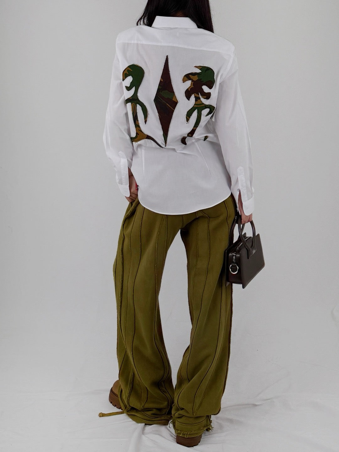 YAKU - Battle Scar Pant - AW25 - KHAKI W SCAR APPLIQUE