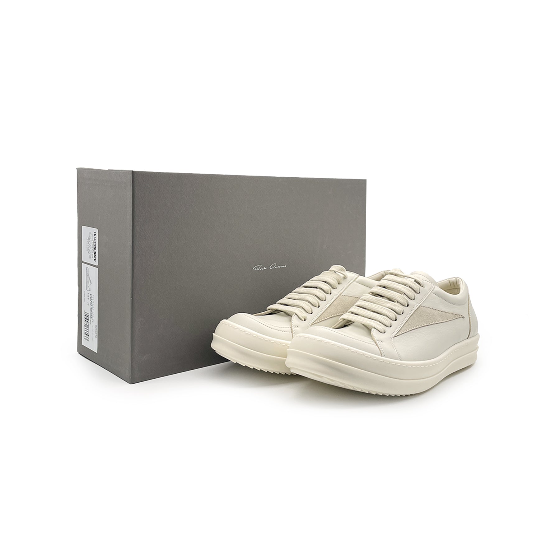 RICK OWENS Leather Low Sneakers