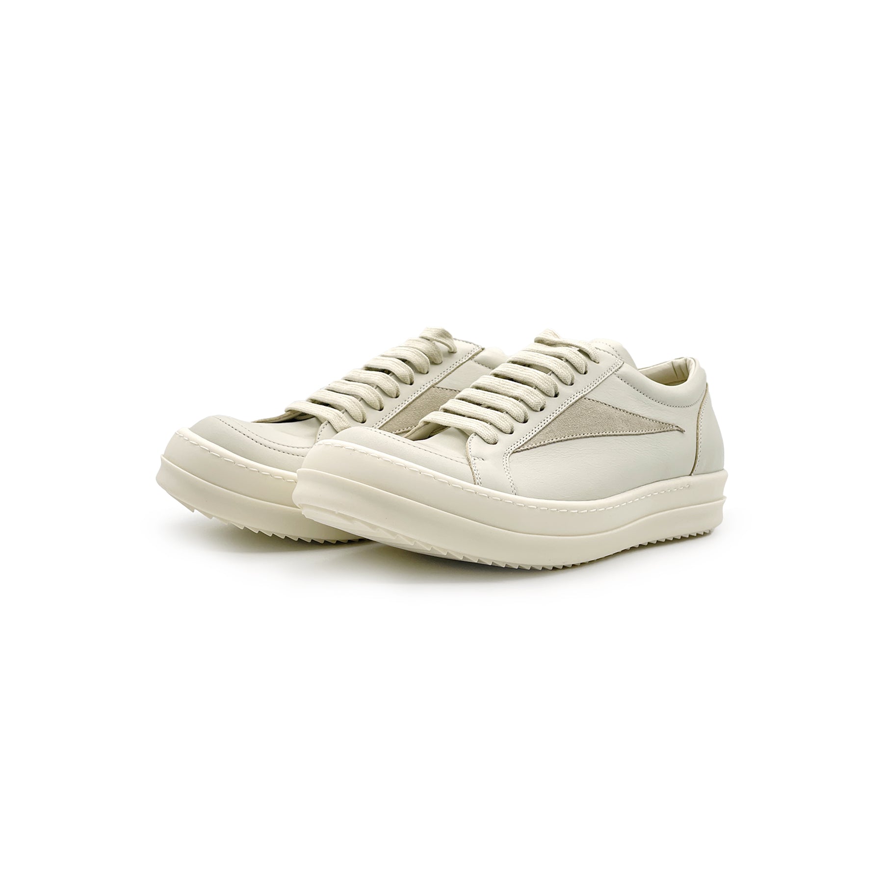 RICK OWENS Leather Low Sneakers