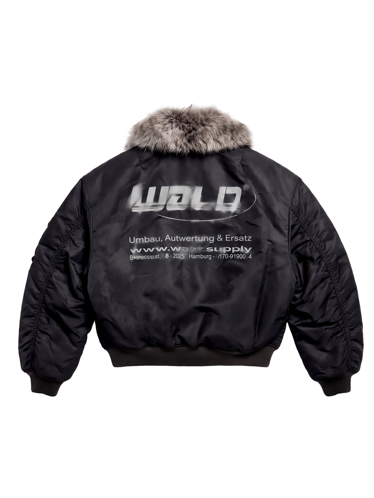 WALD Black Big Bomber Jacket