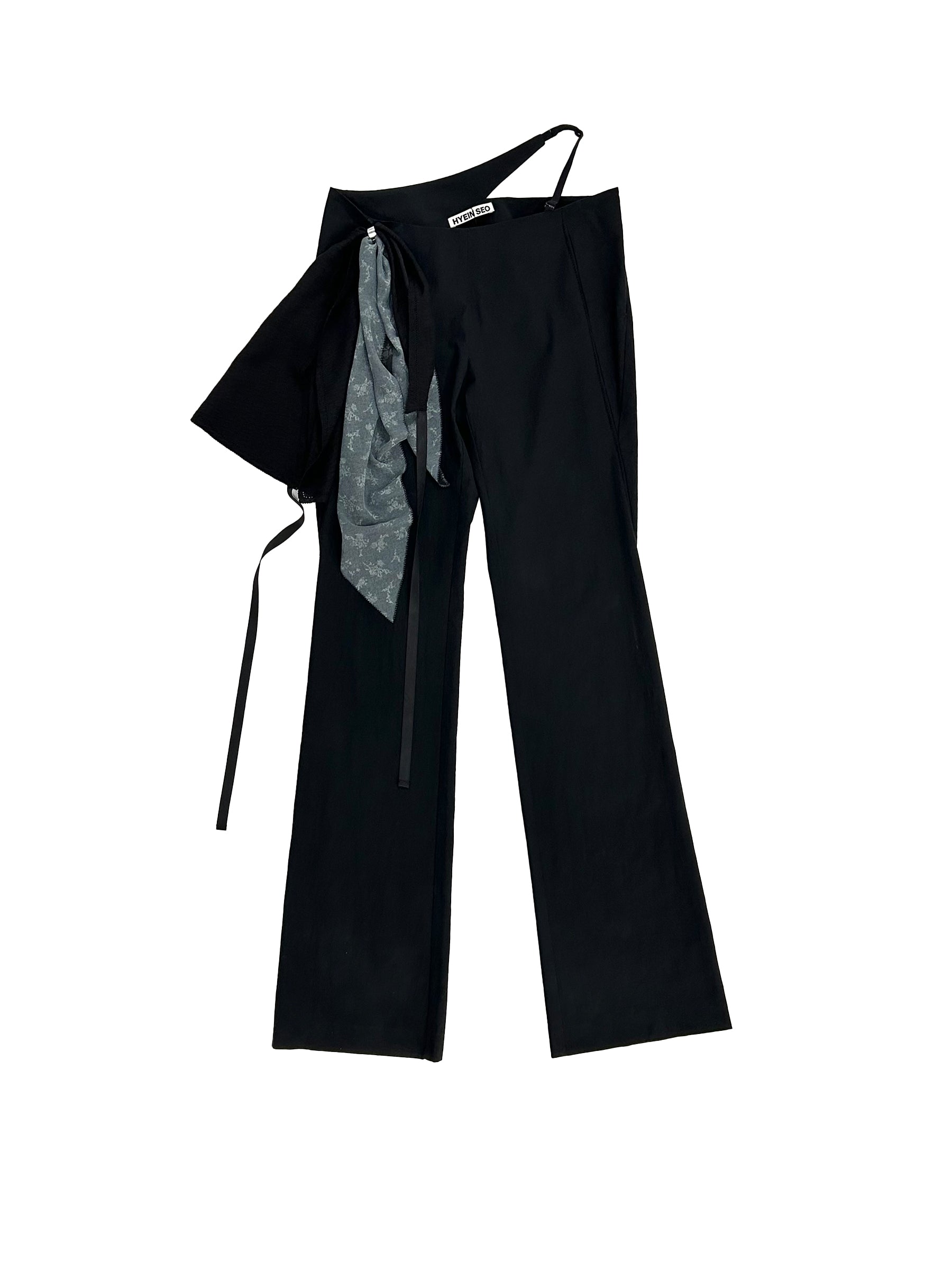 HYEIN SEO - Tied Scarf Pants - SS25 - BLACK - MACHINE-A