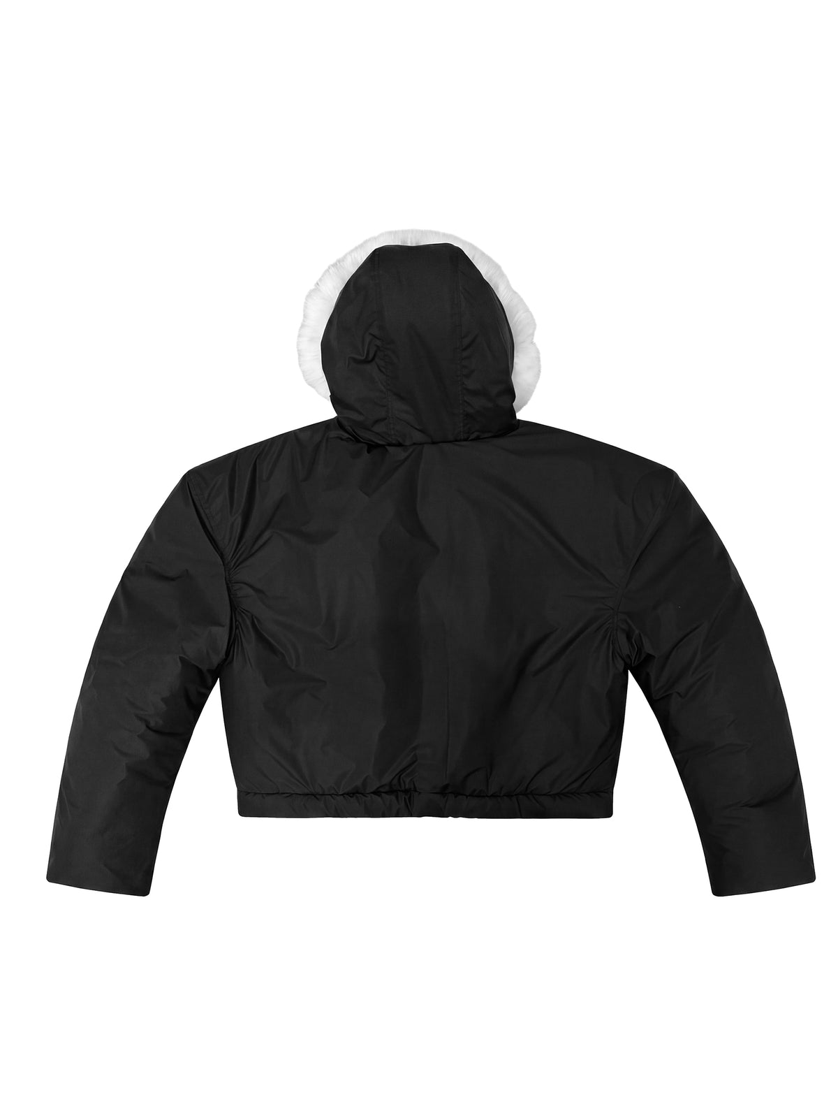 WALD Black Fur Puffer Jacket
