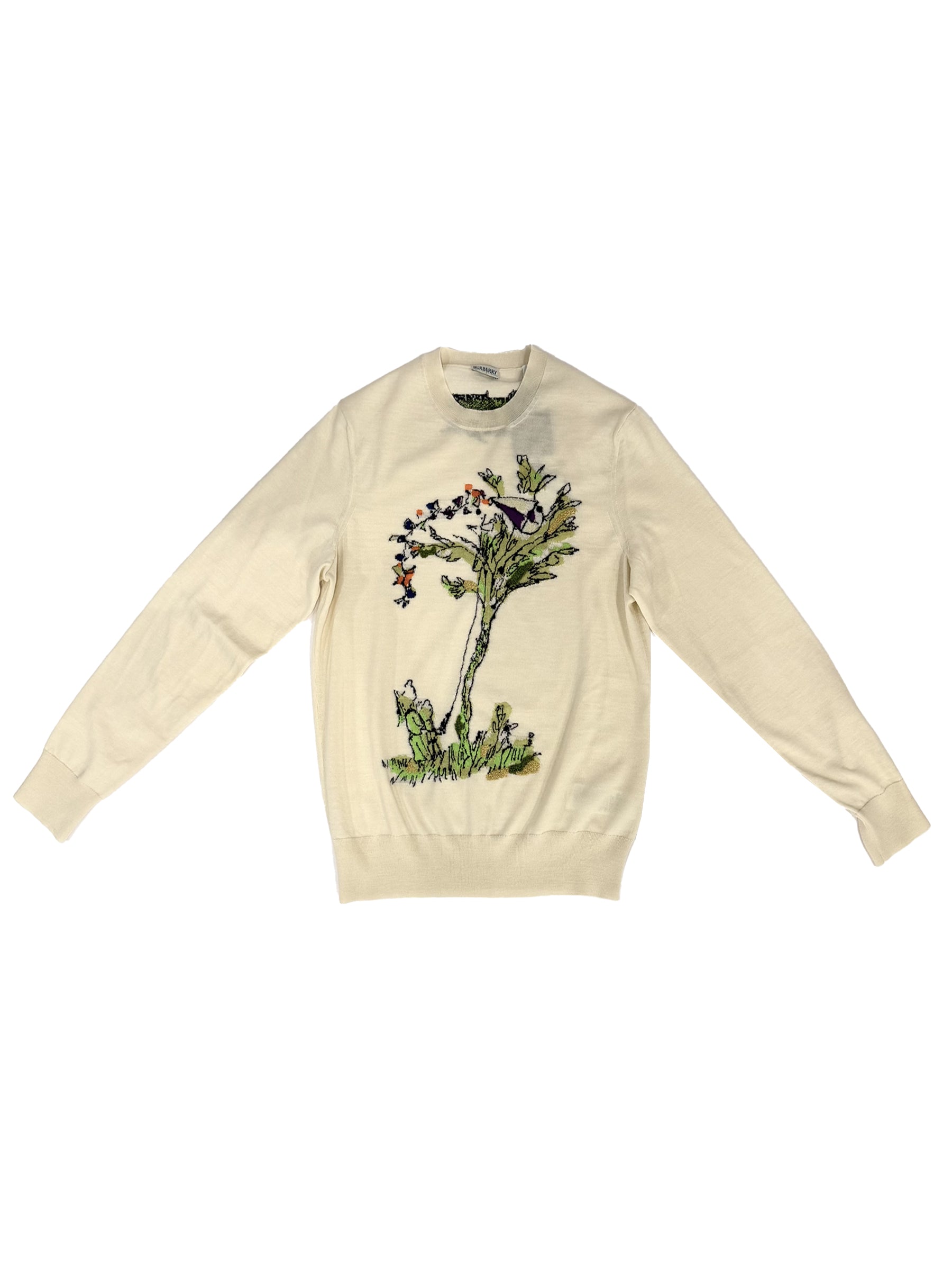 Burberry Ecru Easton Qbl M Knit Crew