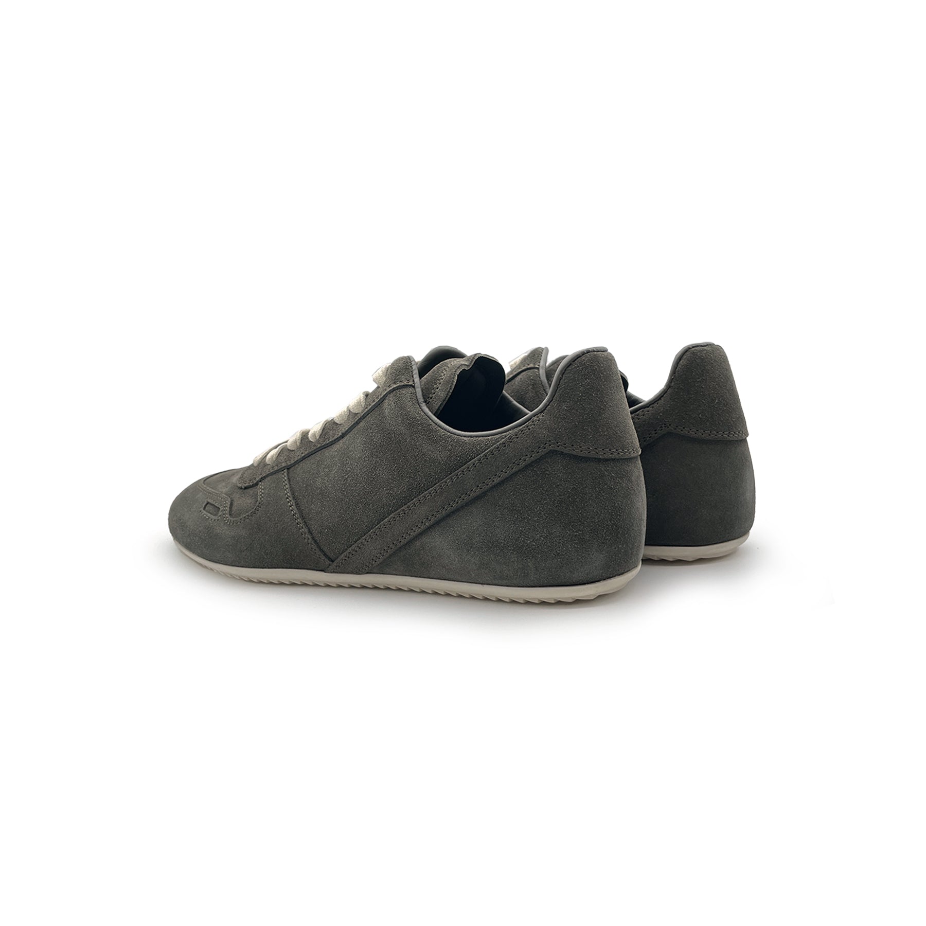RICK OWENS Minimal Sneaks Suede Low-Top Sneakers