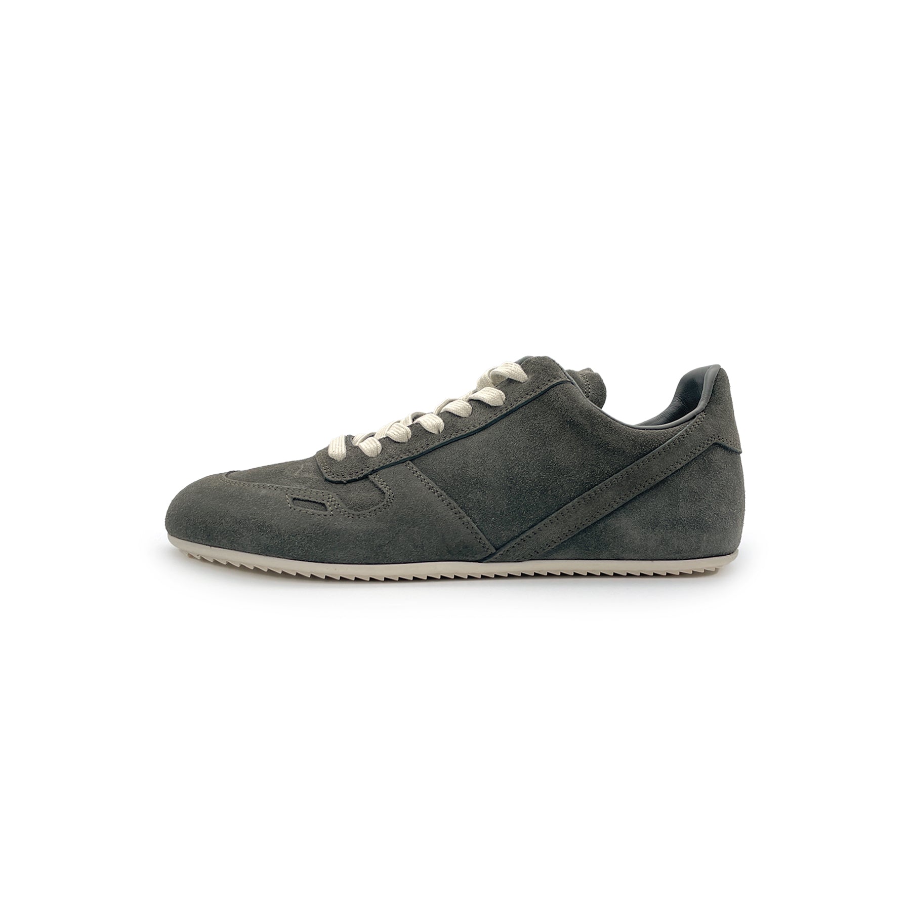 RICK OWENS Minimal Sneaks Suede Low-Top Sneakers