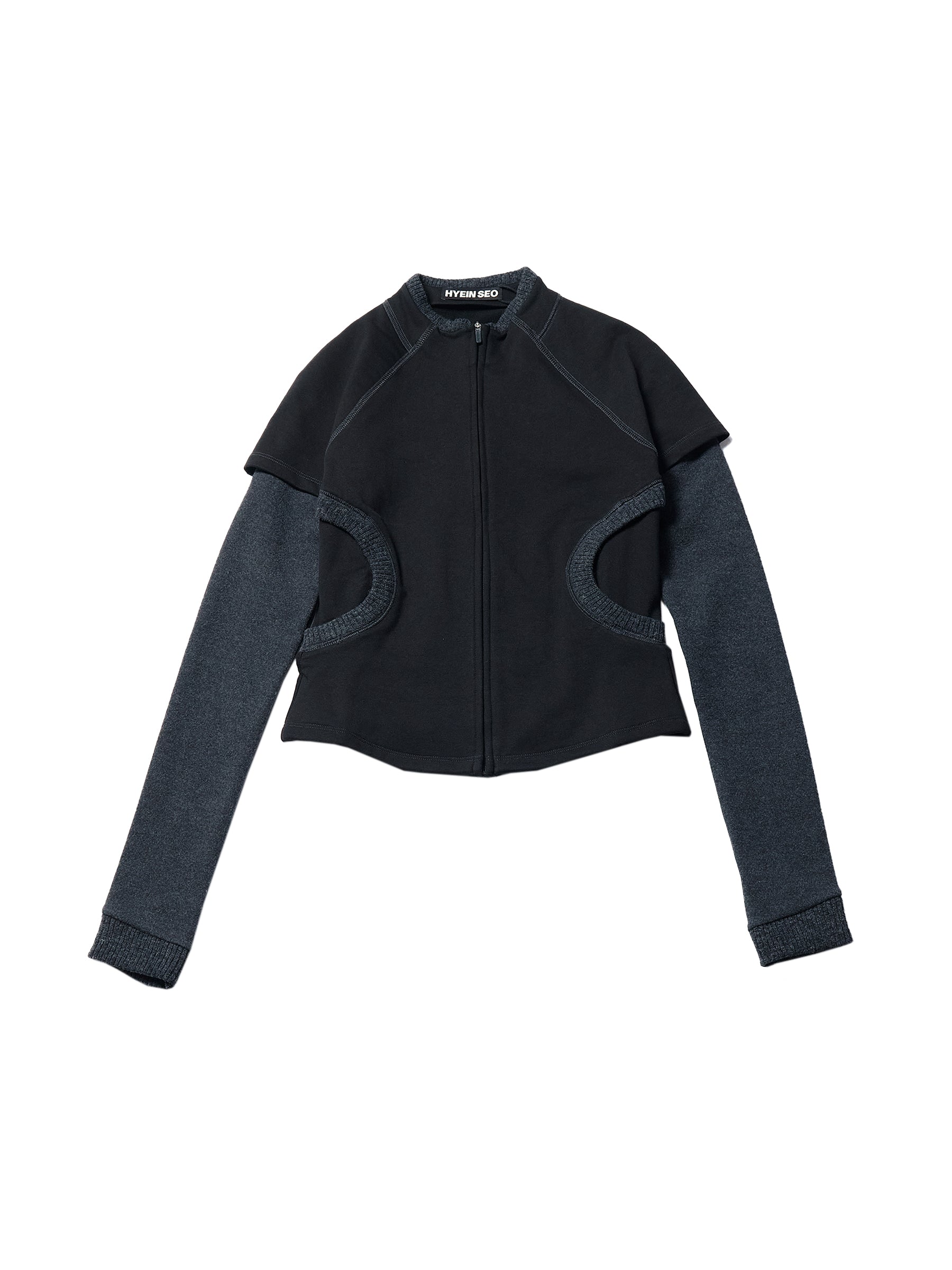 HYEIN SEO Black Layered Zip Top