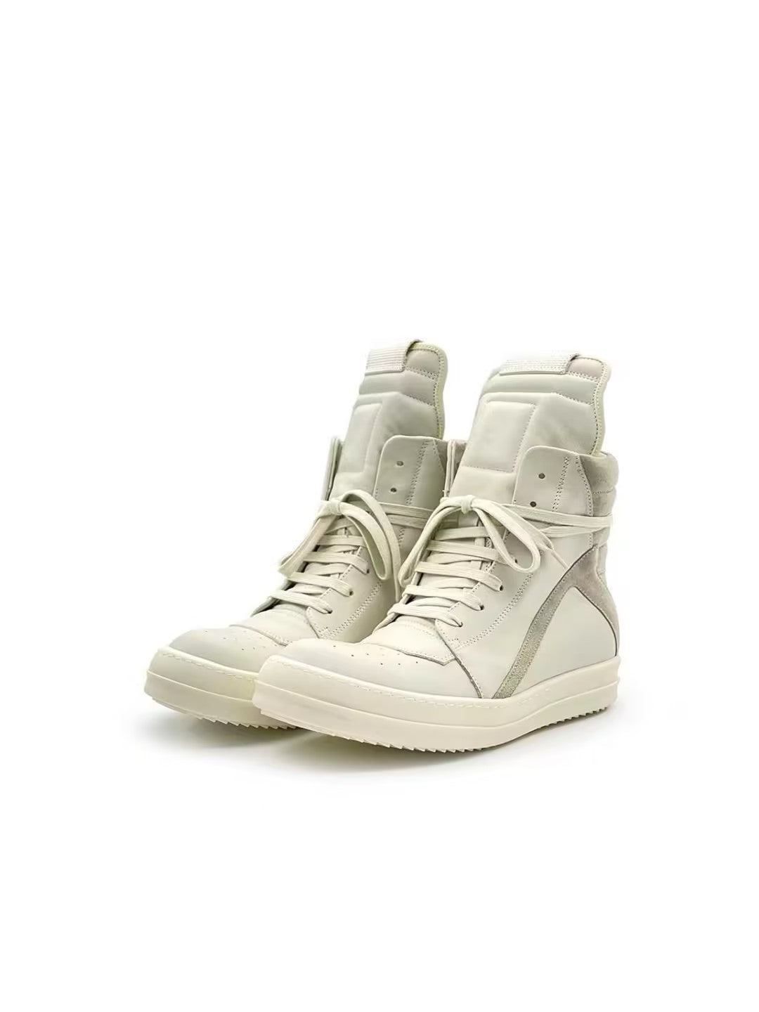 RICK OWENS Geobasket Leather High-Top Sneakers