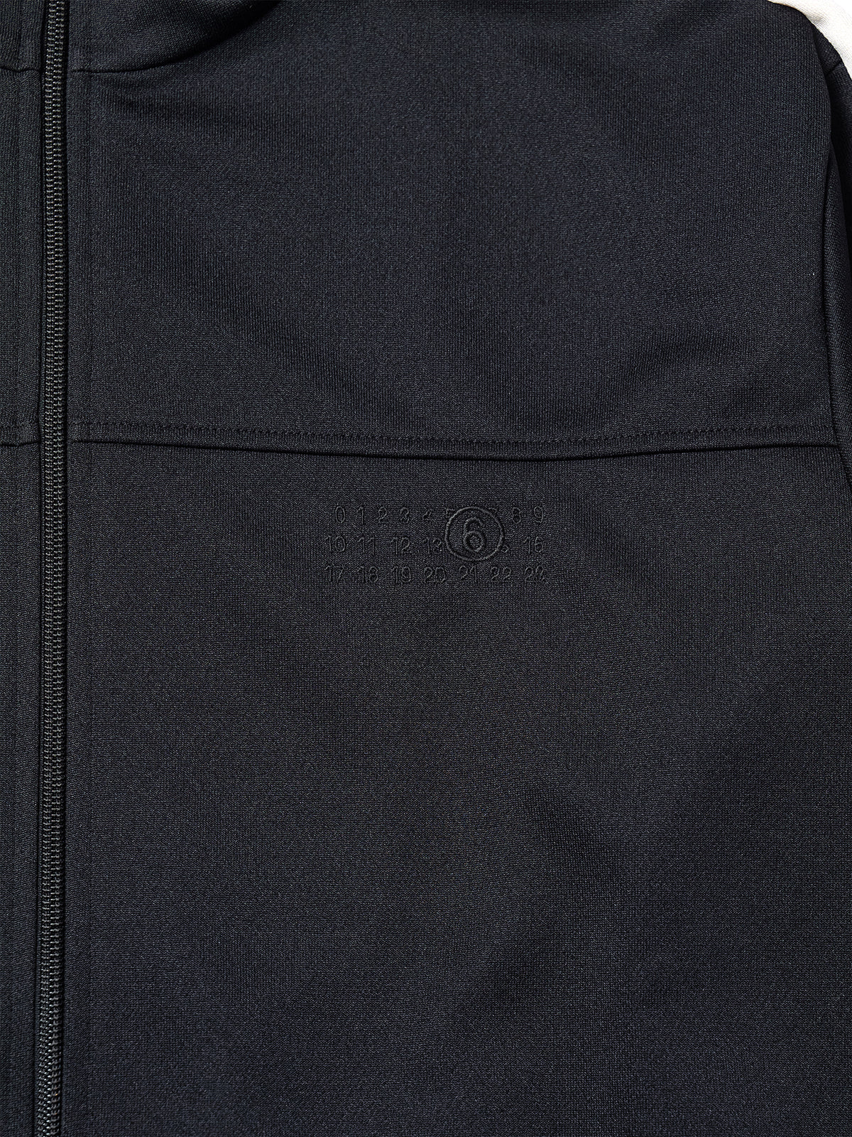 MM6 Maison Margiela Black Full Zip Sweat Jacket