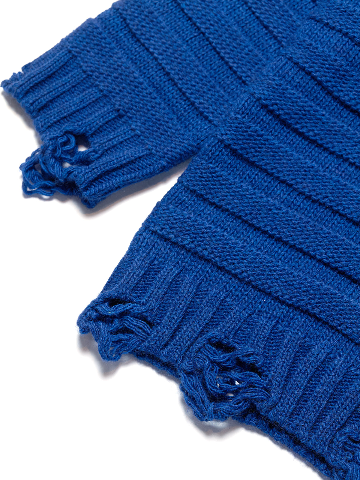 MM6 Maison Margiela Blue Distressed Cardigan