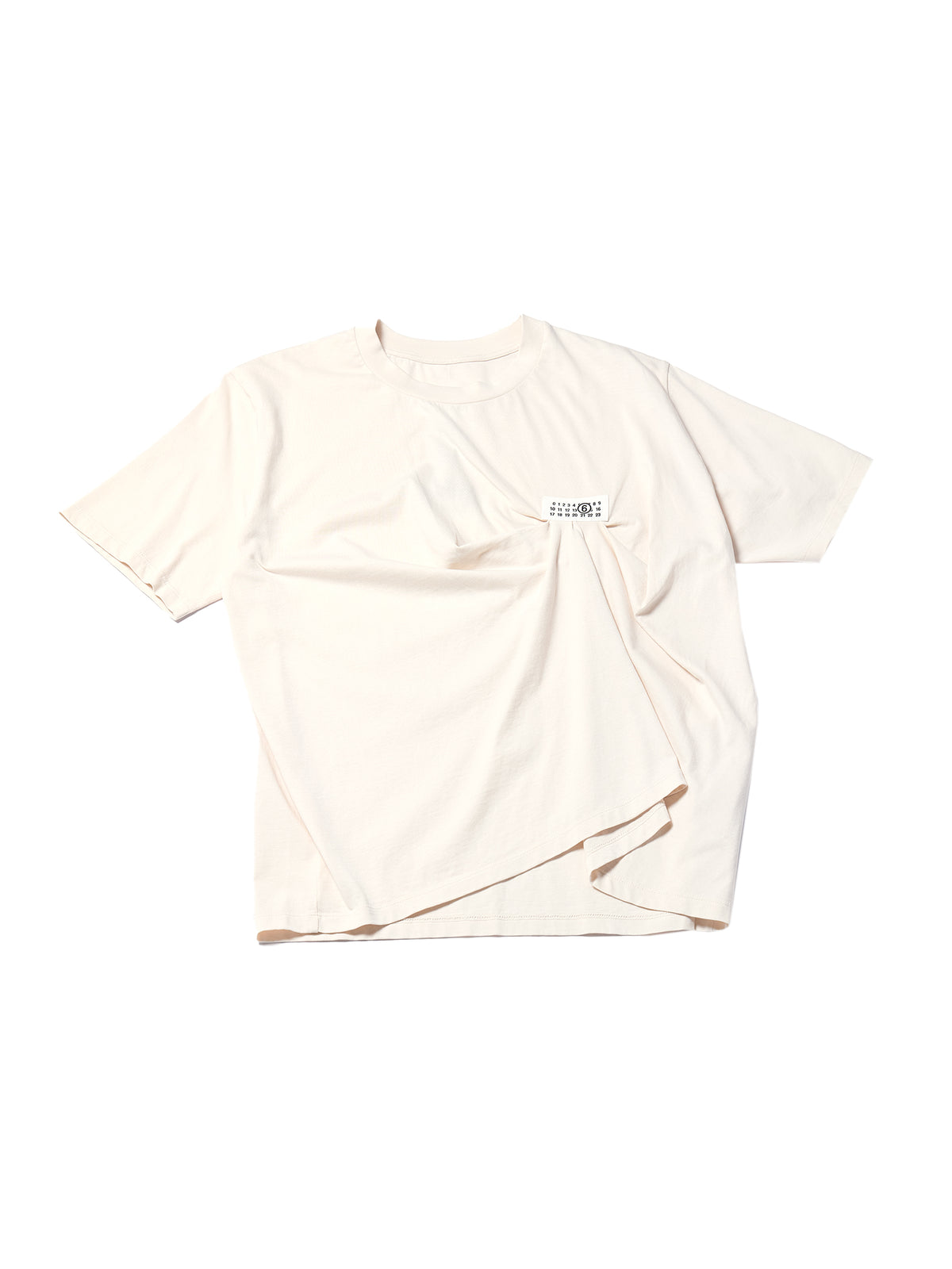 MM6 Maison Margiela Ecru Pinch Short-Sleeved Top