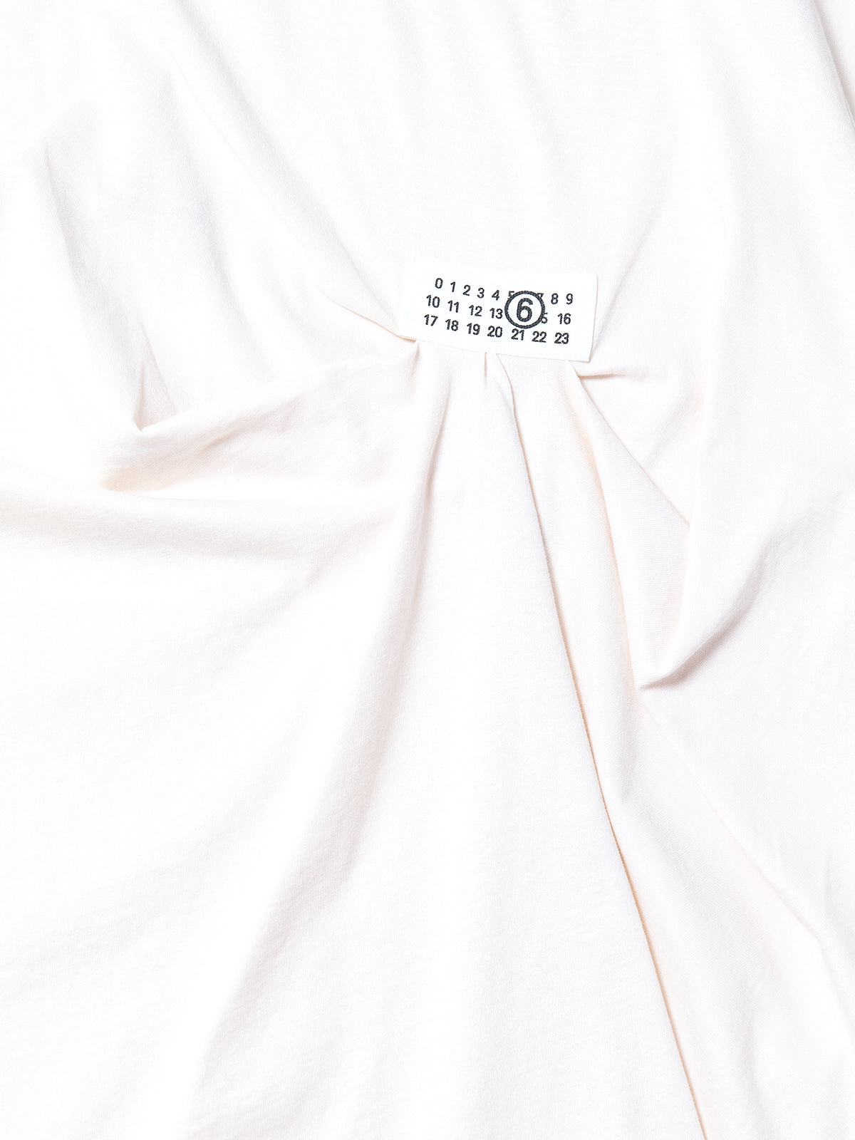 MM6 Maison Margiela Ecru Pinch Short-Sleeved Top