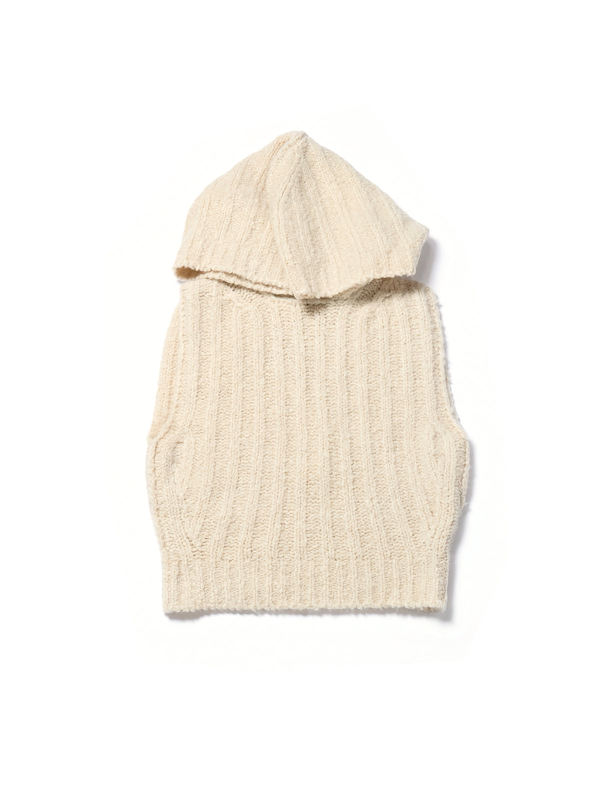 Rick Owens Natural Knit Top - Cropped Hooded Tank