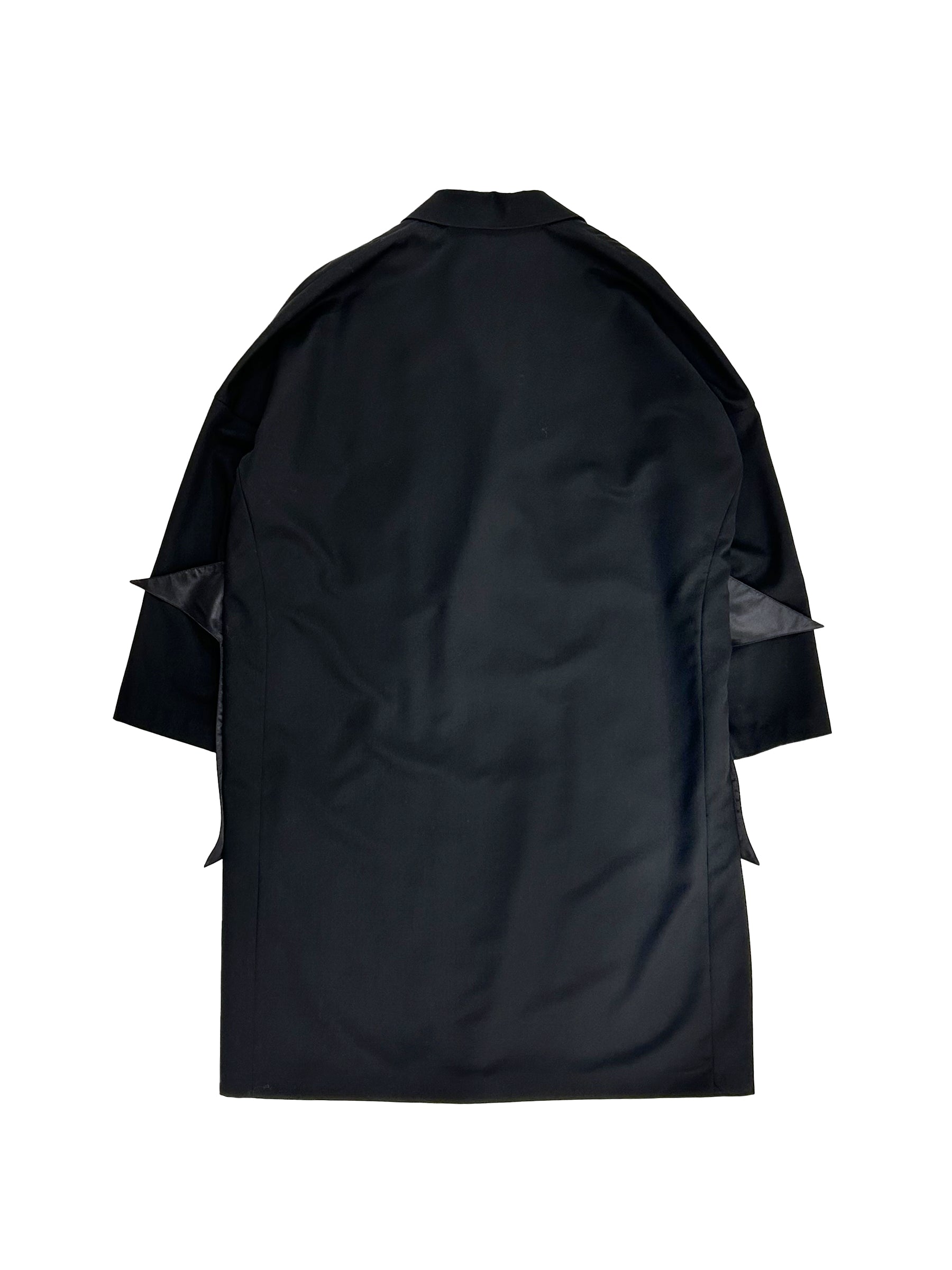 SULVAM - Ladies Classic Over Coat - SS25 - BLACK
