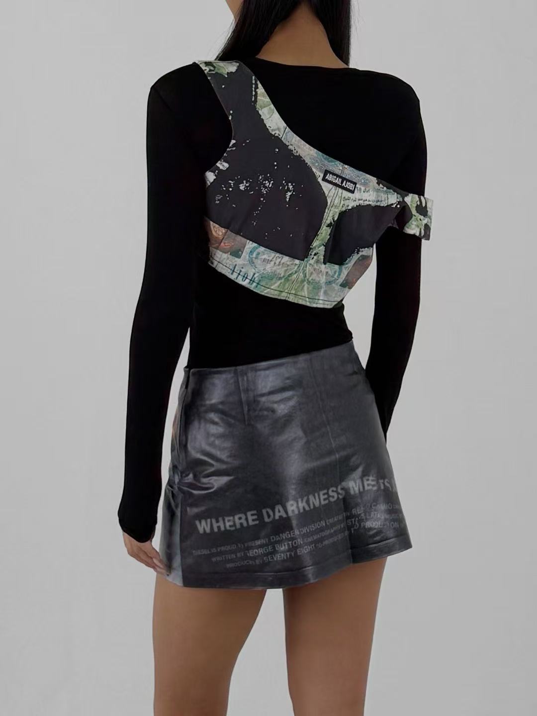 ABIGAIL AJOBI Multi International Love Fitted Top