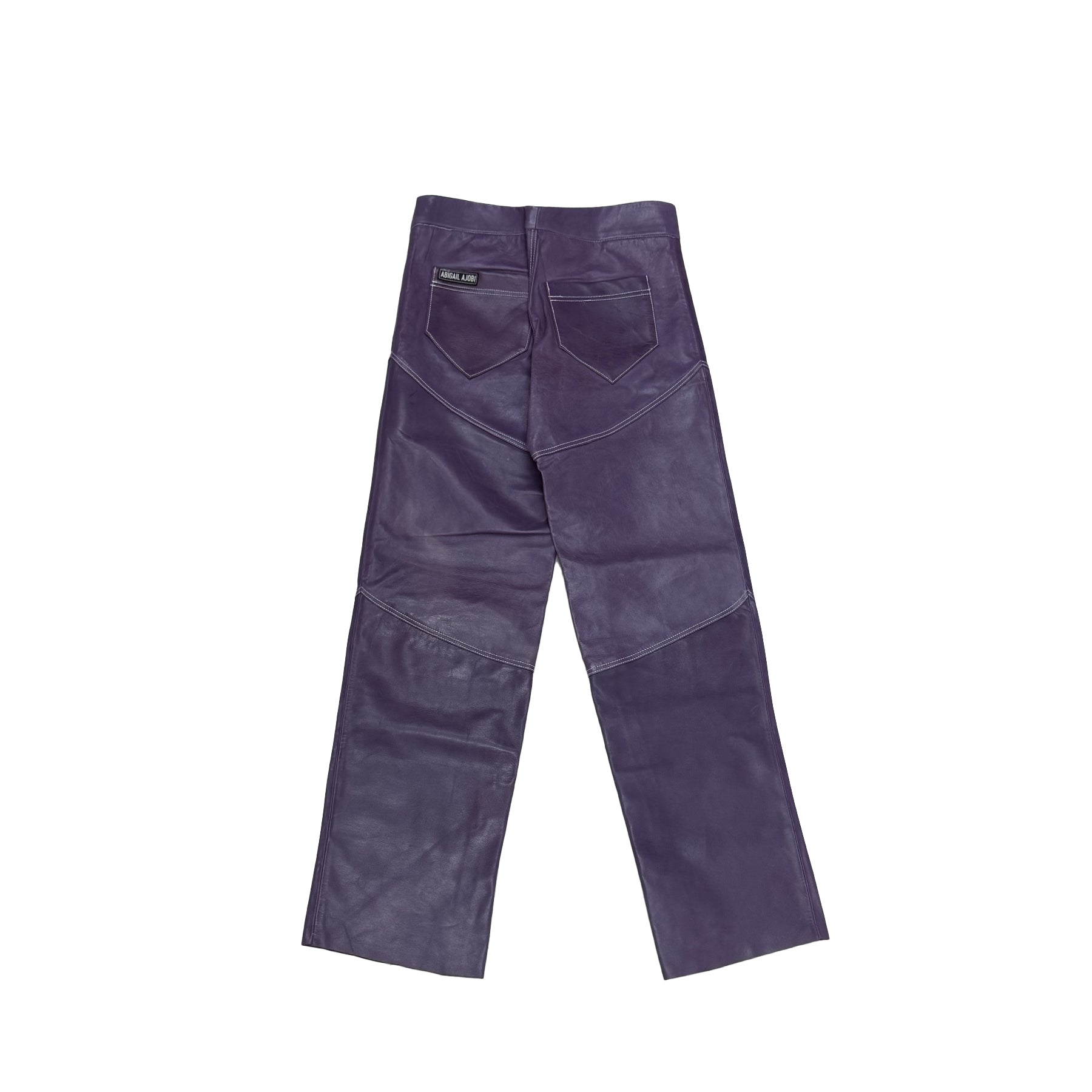 ABIGAIL AJOBI - No Bi Kaki Leather Trousers - SS23 - Blue Purple