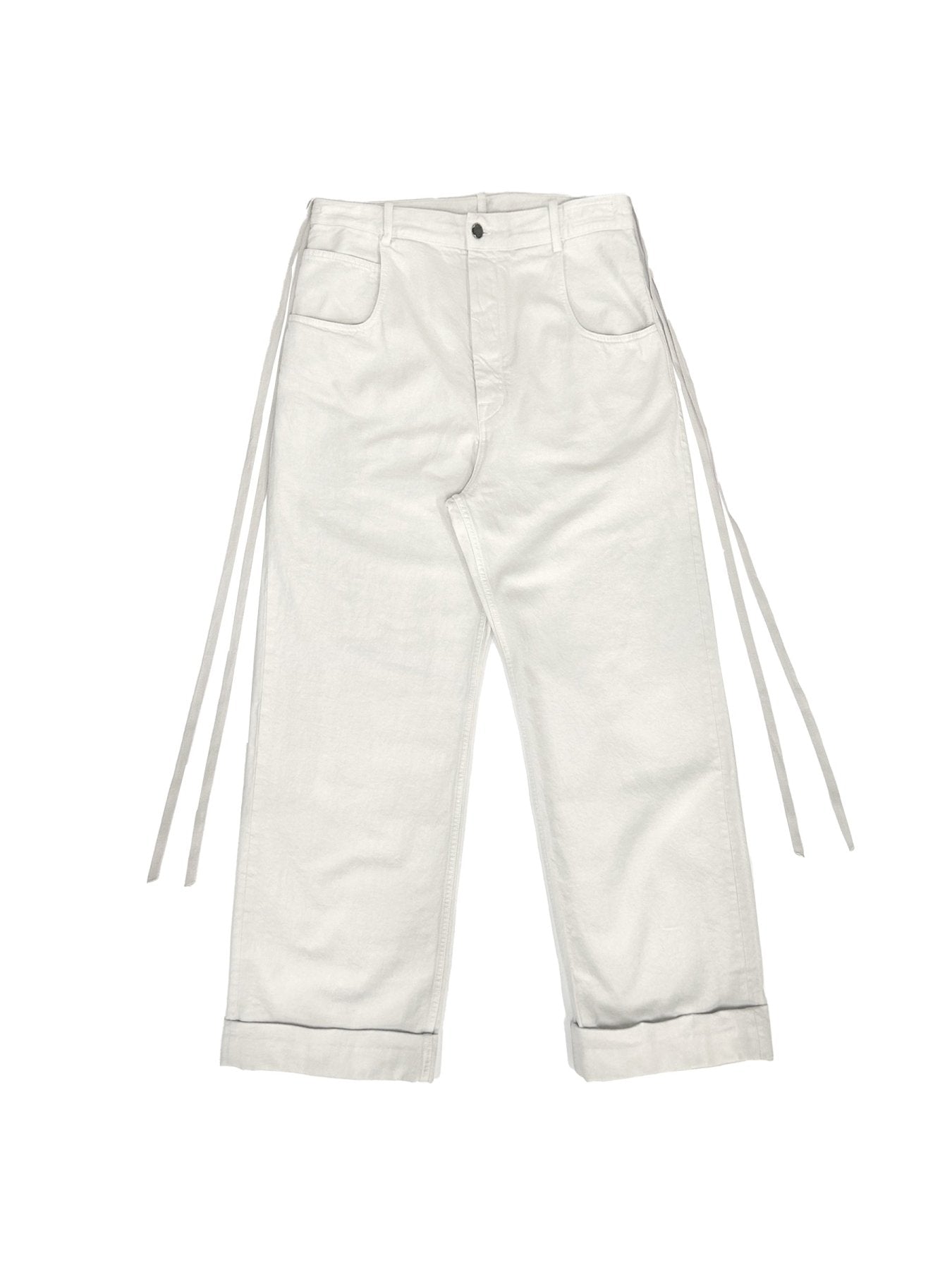 Ann Demeulemeester Beige Michael 5 Pockets High Comfort Trousers Denim