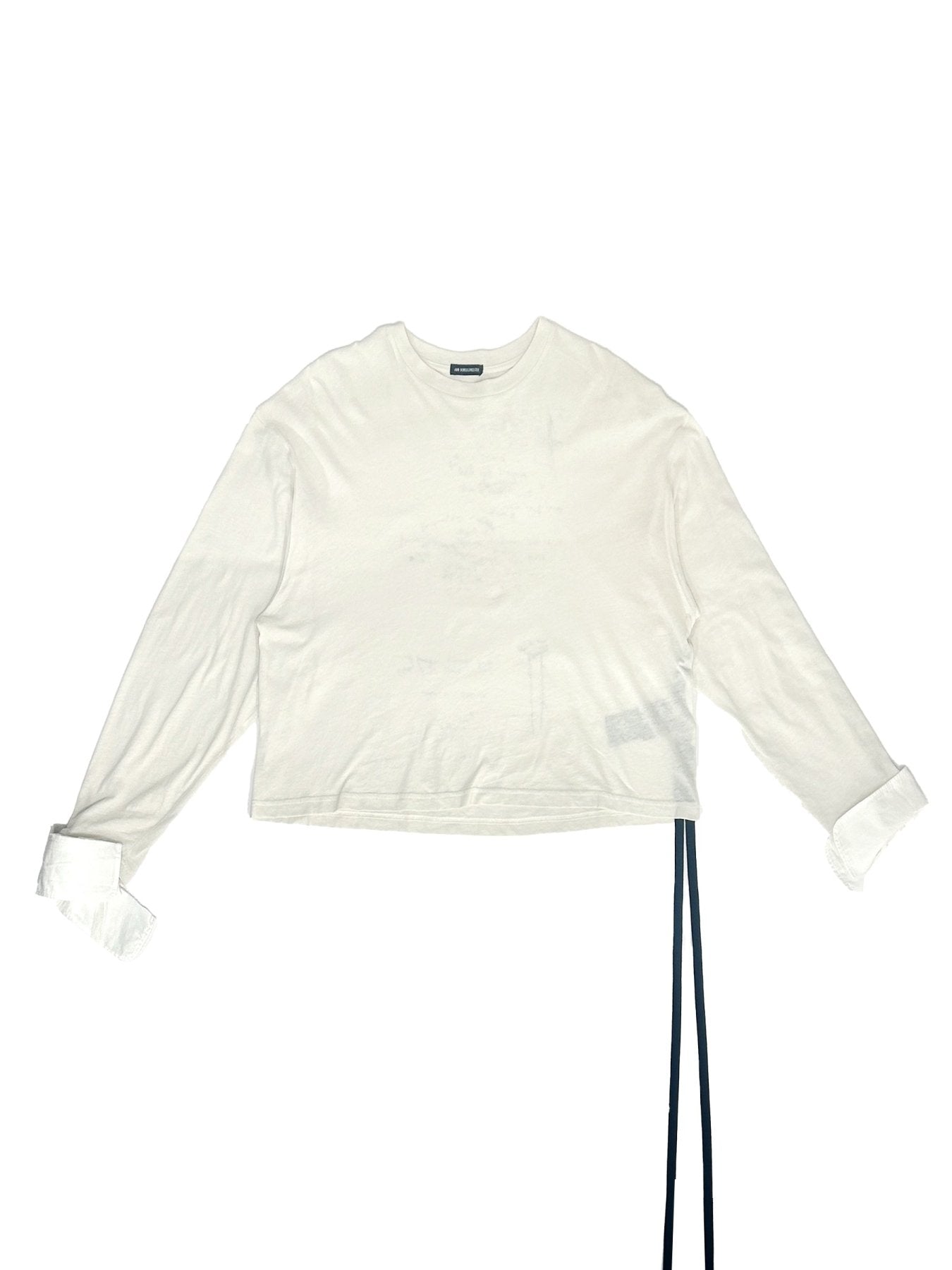 Ann Demeulemeester Beige Nila Relax Fit Boxy T Shirt With Det Cuffs