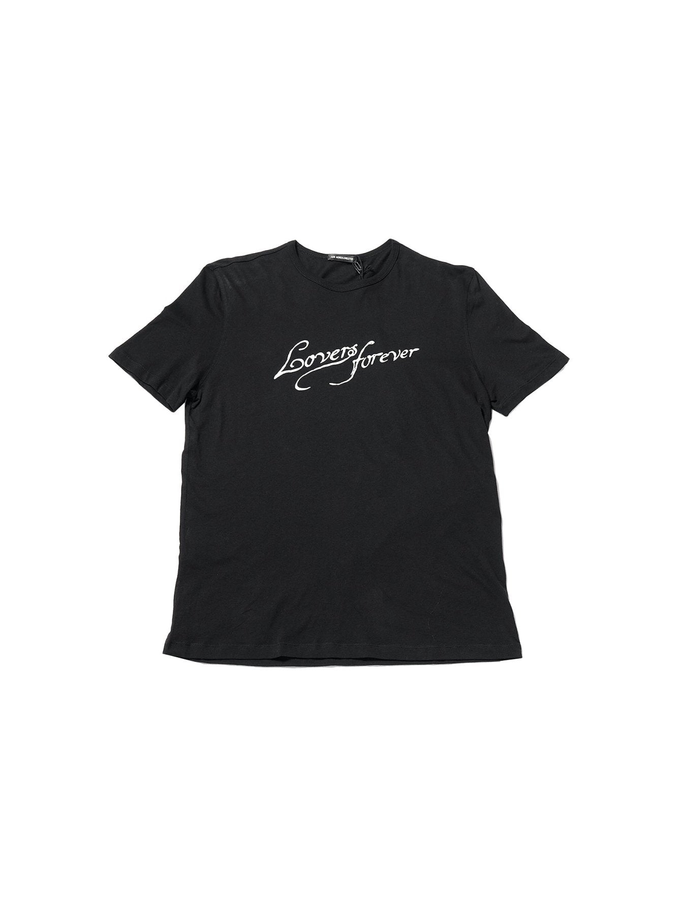 Ann Demeulemeester Black Baptist Standard Fit T Shirt With Lovers Forever
