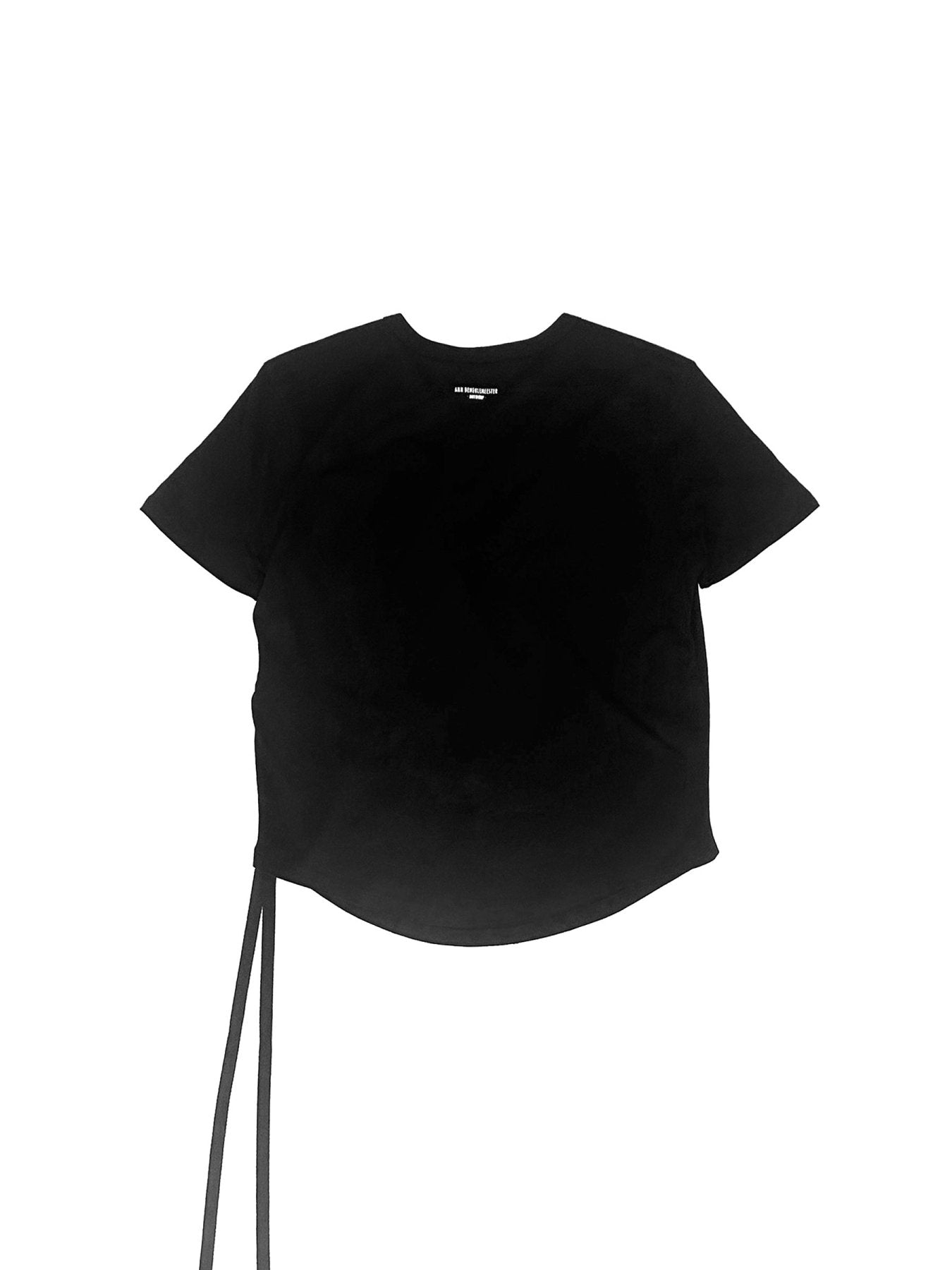Ann Demeulemeester Black Floor Micro T Shirt With Love Is A Window Print