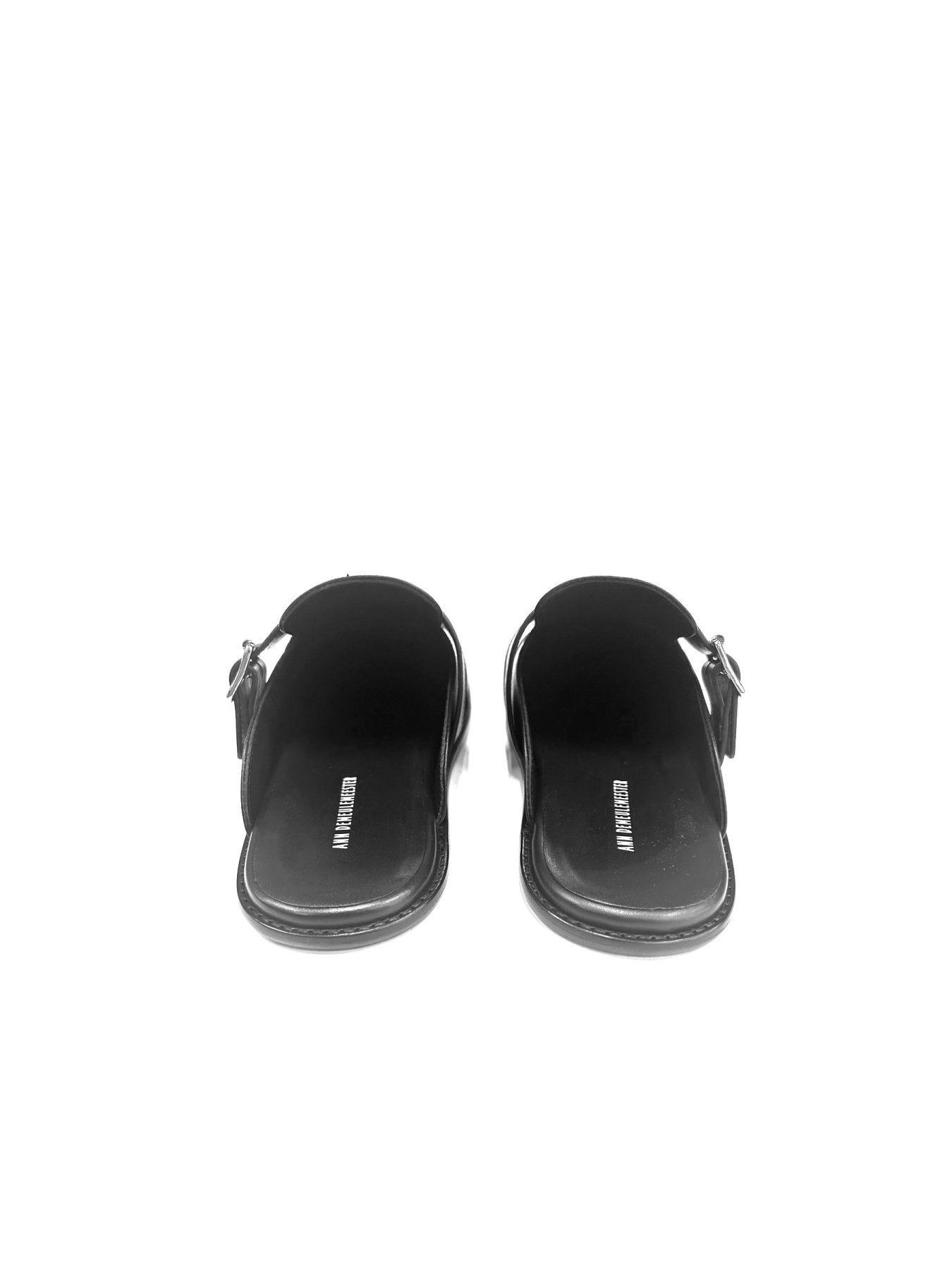 Ann Demeulemeester Black Ingul Flat Slides Nappa Calf Skin