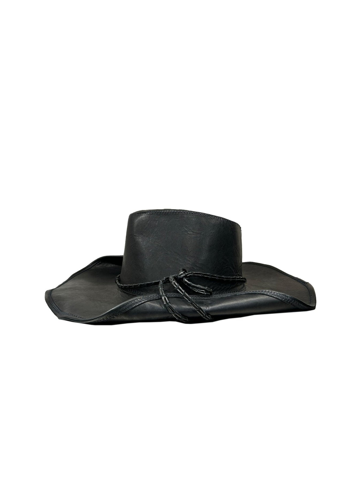 Ann Demeulemeester Black Joleik Leather Hat Vintage Lux