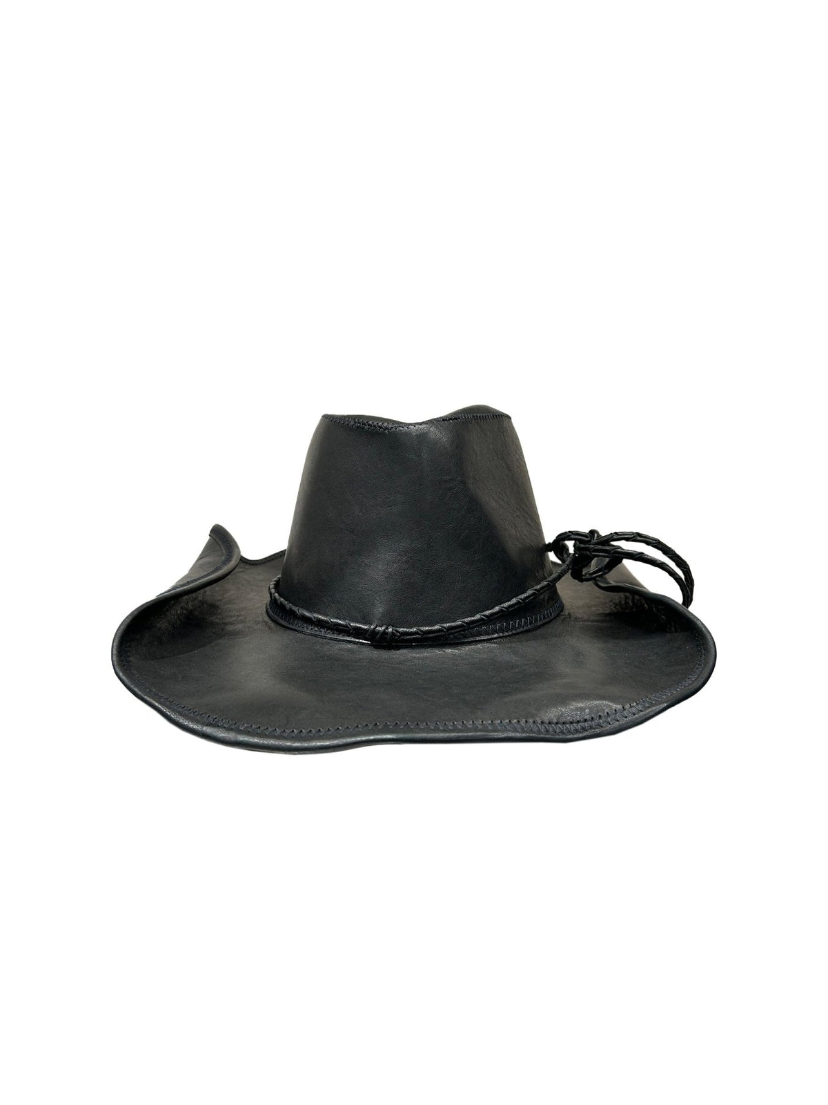 Ann Demeulemeester Black Joleik Leather Hat Vintage Lux