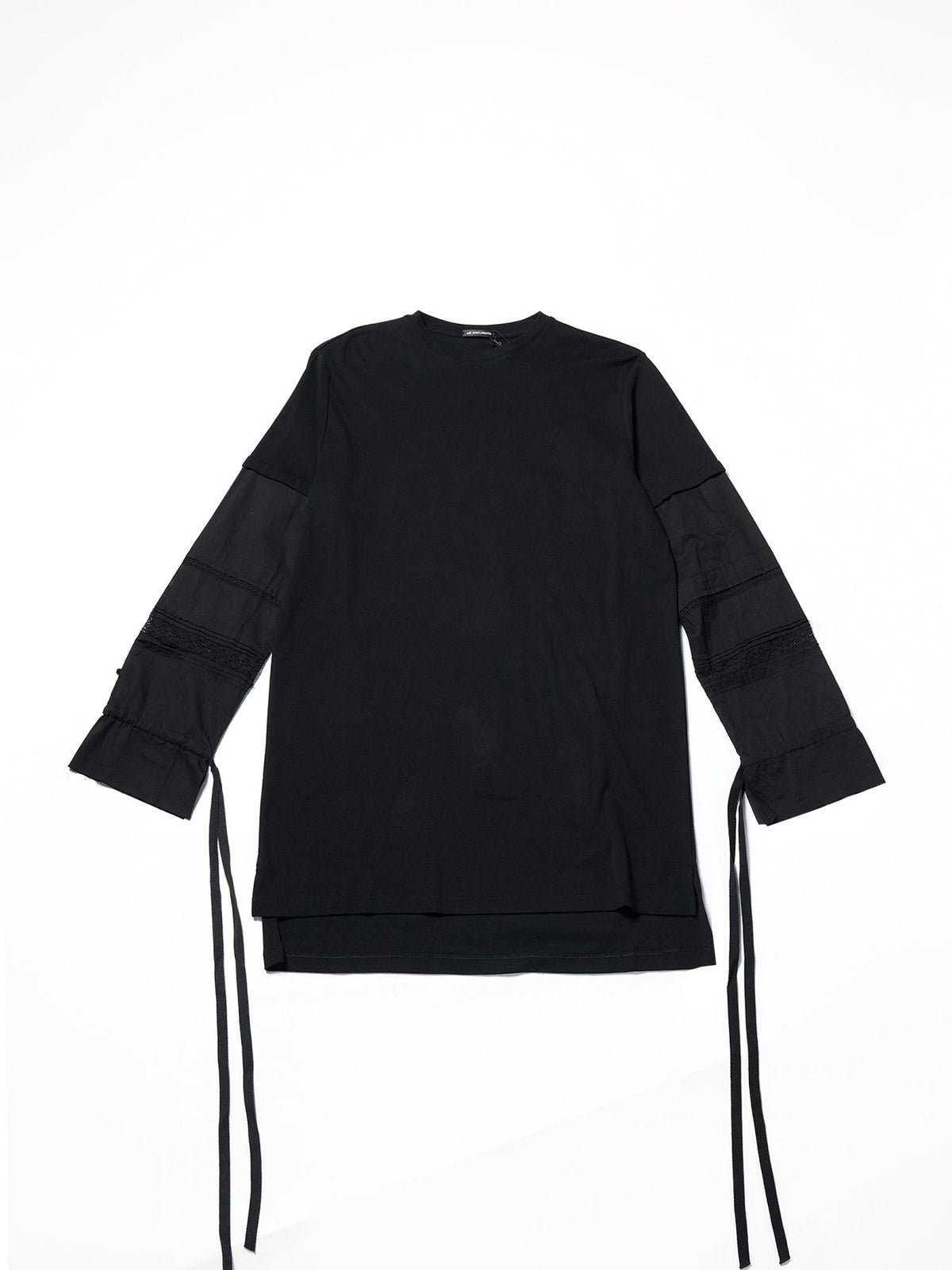 Ann Demeulemeester Black Lucina Boxy Fit T Shirt Dress With Light Cotton Sl