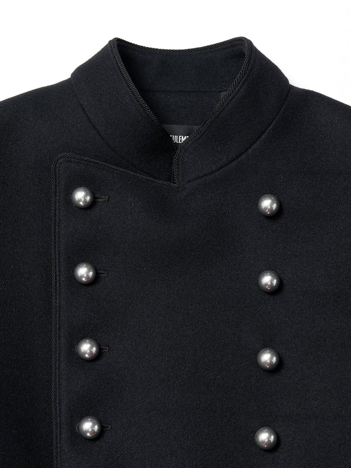 Ann Demeulemeester Black Noa Double Breasted Cropped Marsina Jacket Washed