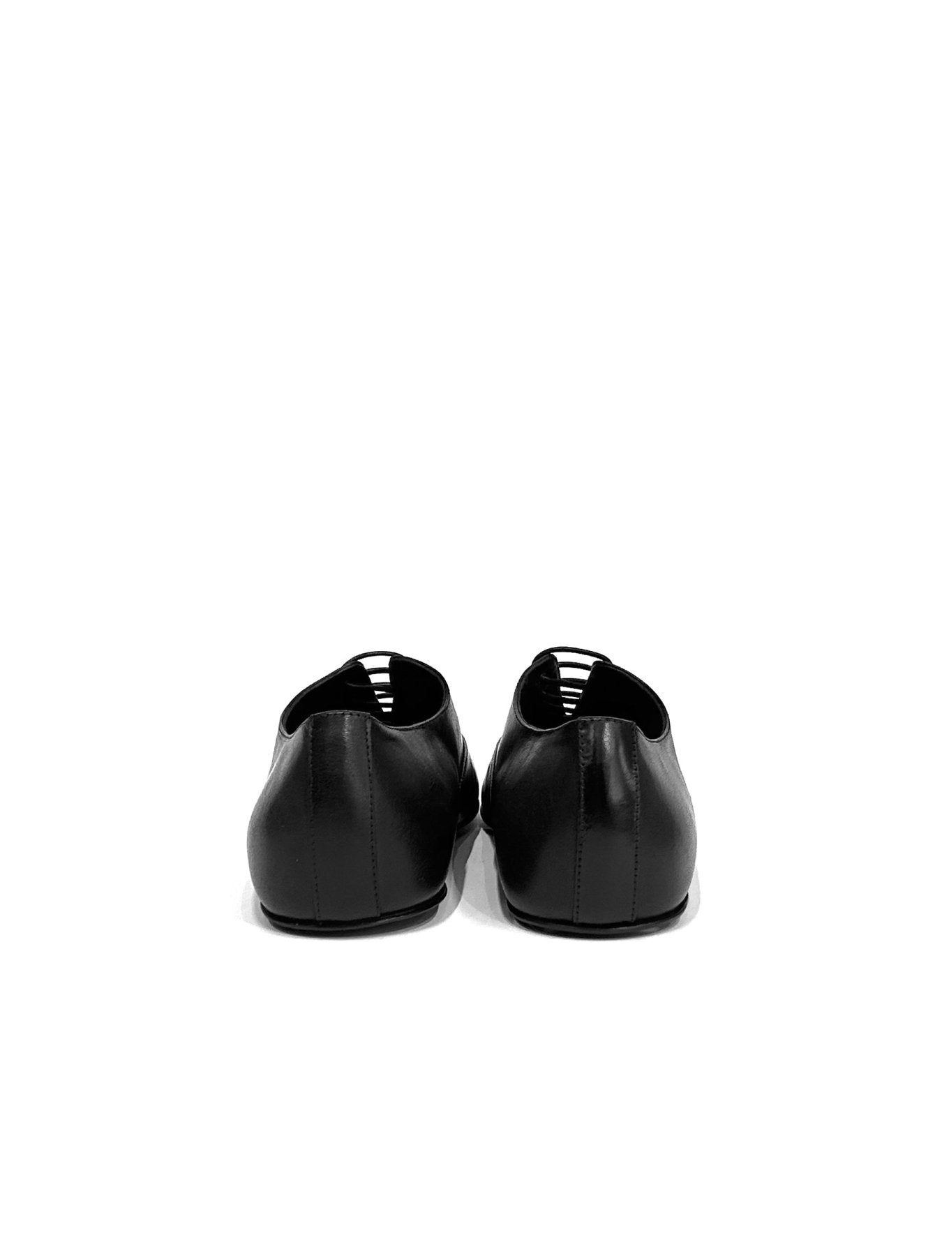Ann Demeulemeester Black Tavis Squared Oxford Shoes Semi Shiny Leather
