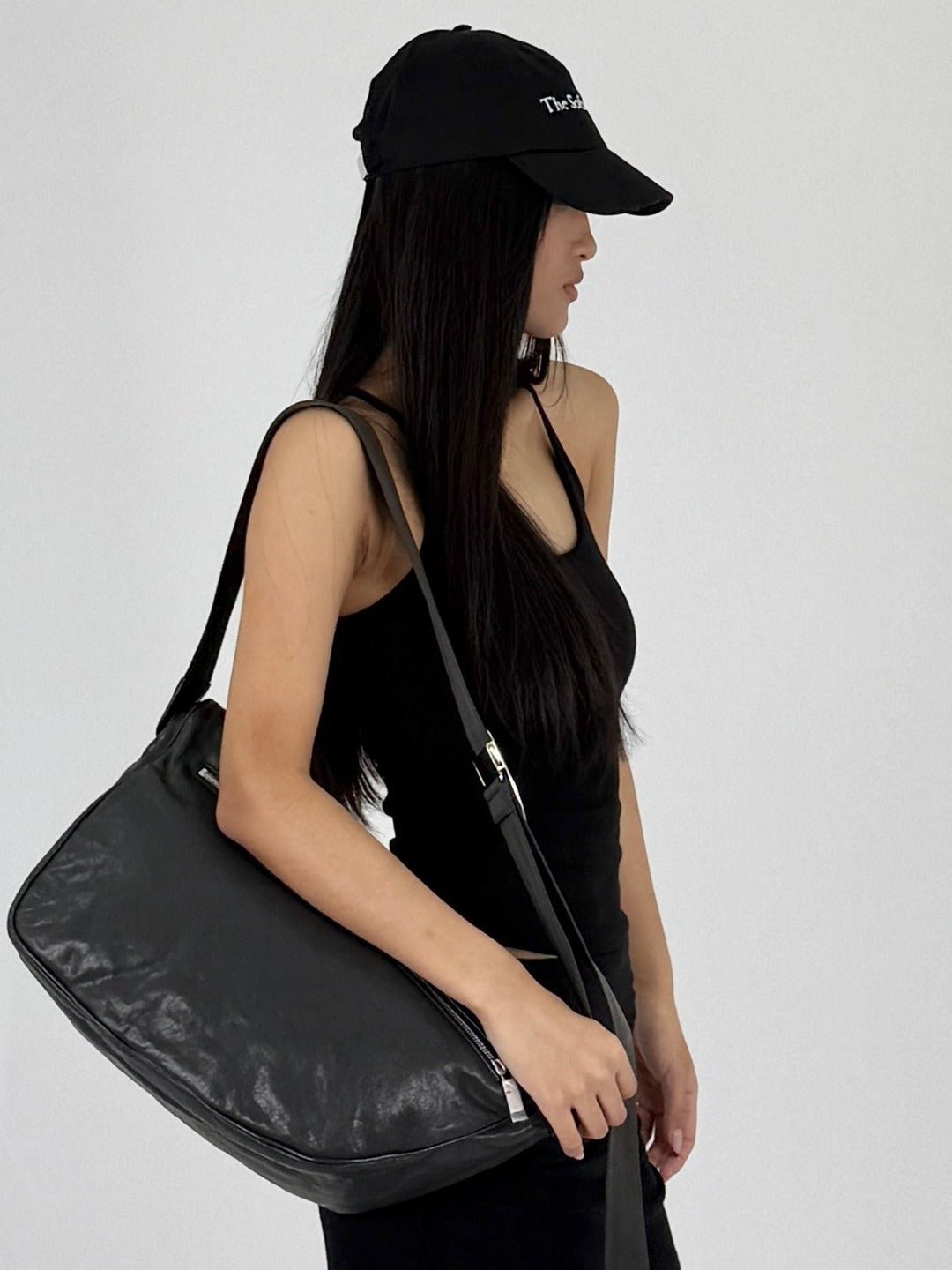 Ann Demeulemeester Black Tem Baseball Cap With The Solitary One Embroider