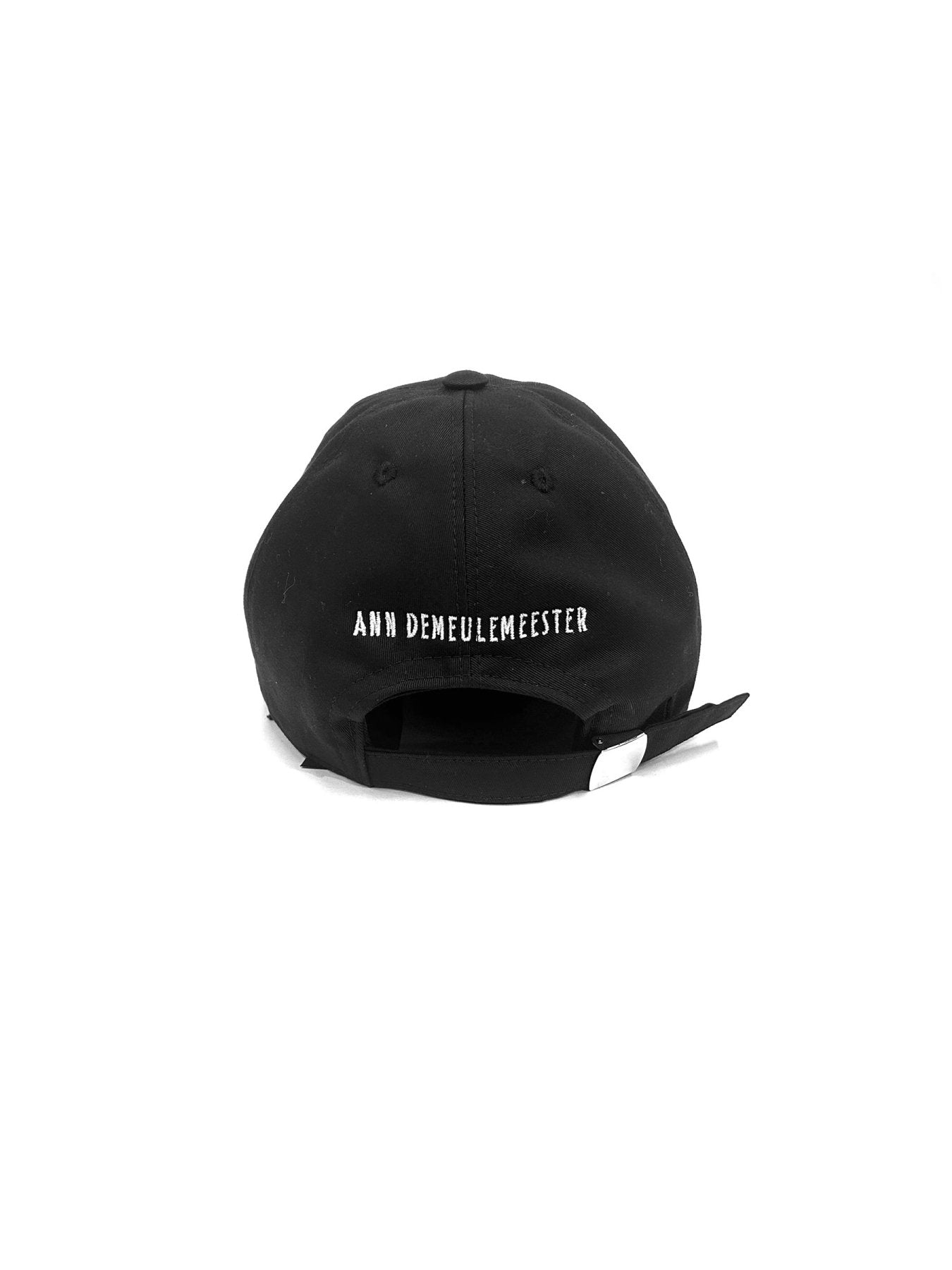 Ann Demeulemeester Black Tem Baseball Cap With The Solitary One Embroider