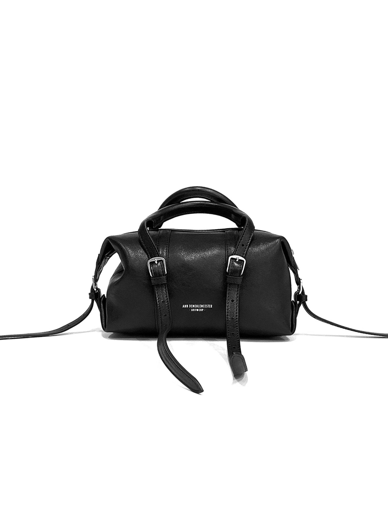 Ann Demeulemeester Black Terra Small Hand Bag Semi Glossy Tanned Leather