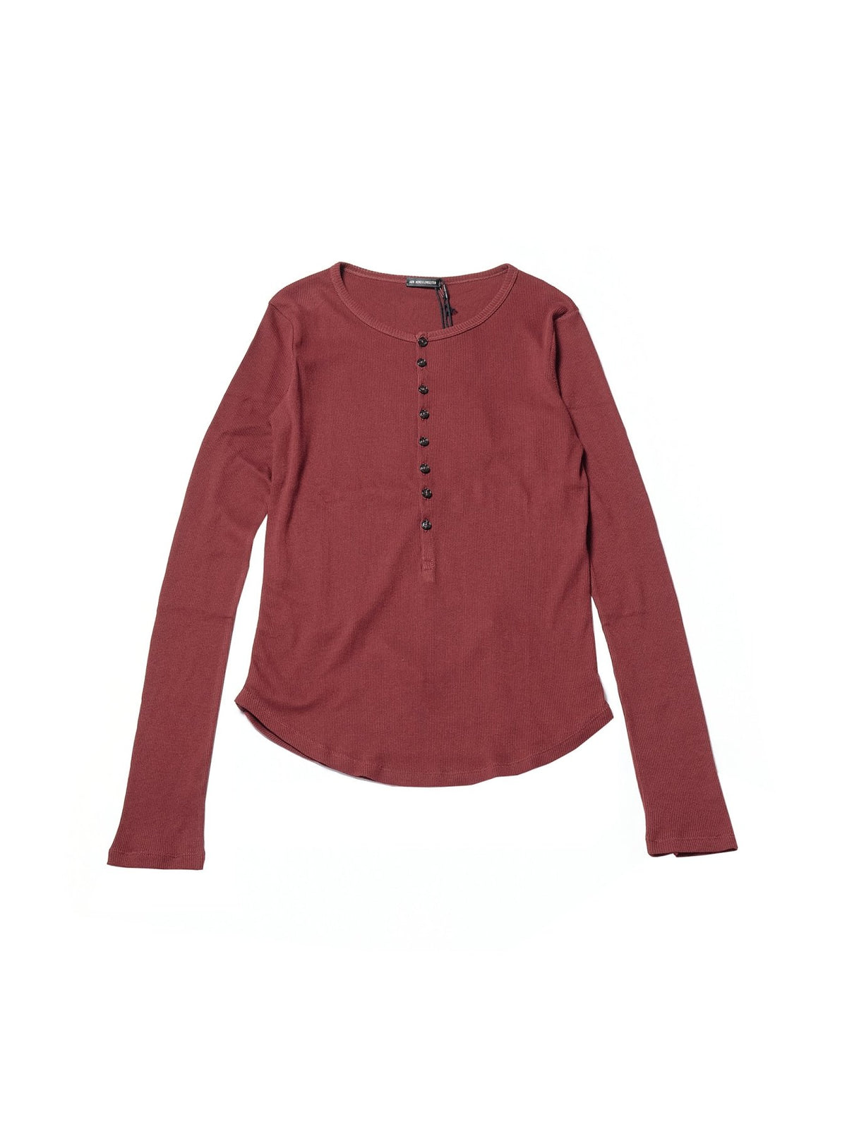 Ann Demeulemeester Burgundy Hamar Wrinkled Serafino Top Cotton Rib Jersey