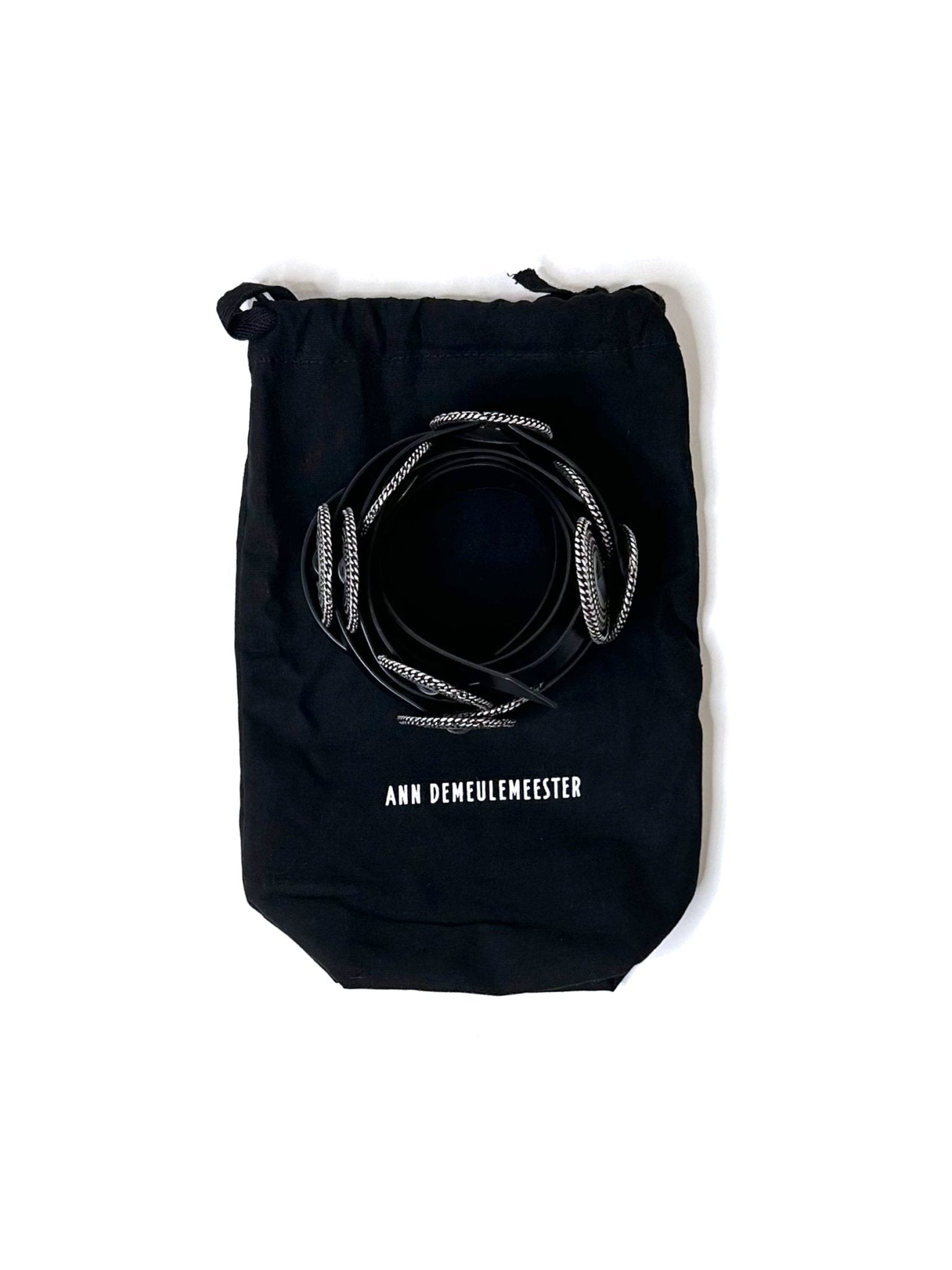 ANN DEMEULEMEESTER - Deci Concho Belt Nappa Leather - AW25 - BLACK