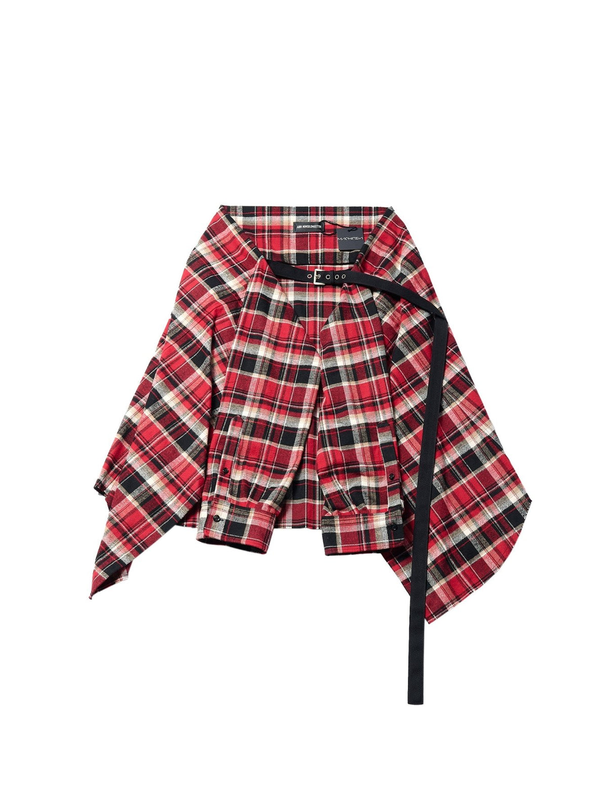Ann Demeulemeester Multi Aldrik Shirt Apron Heavy Check Flannel