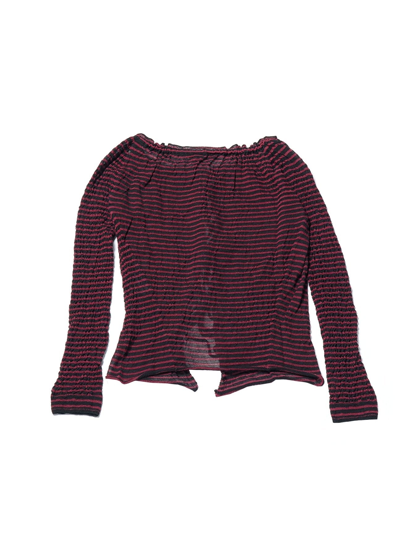 Ann Demeulemeester Multi Nelle Off Shoulder Cardigan With Ribbon Closure Ul