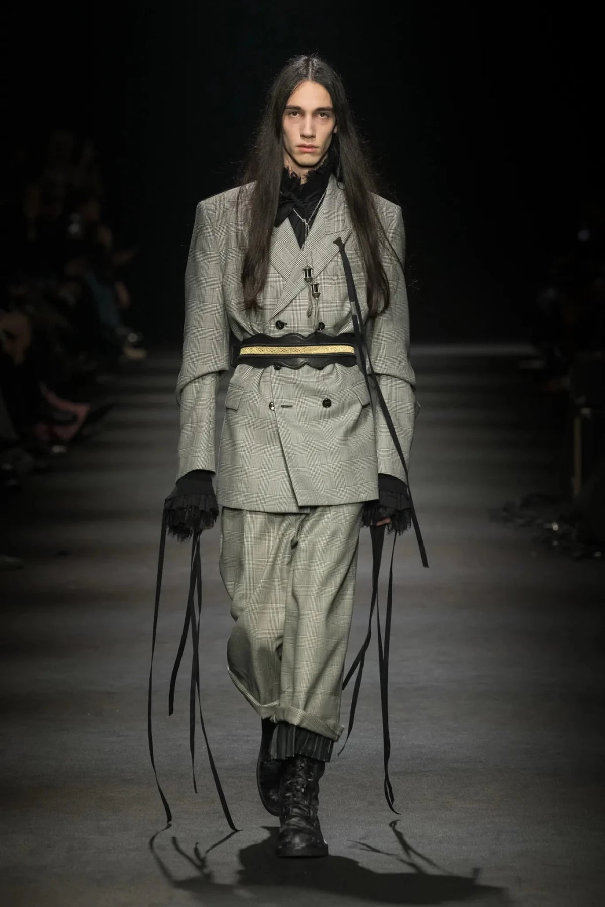Ann Demeulemeester Multi Waldus Pick Lapel Double Breasted Tailored Jacket