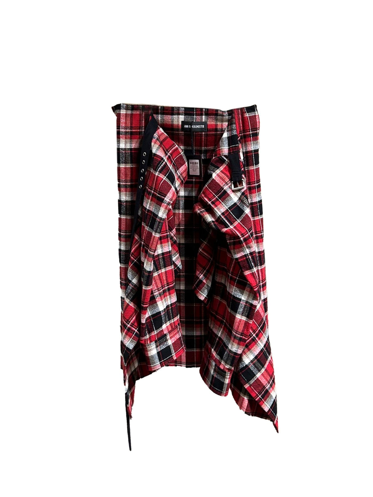 Ann Demeulemeester Multicolour Tabea Mini Wrap Kilt Skirt Heavy Check Flannel
