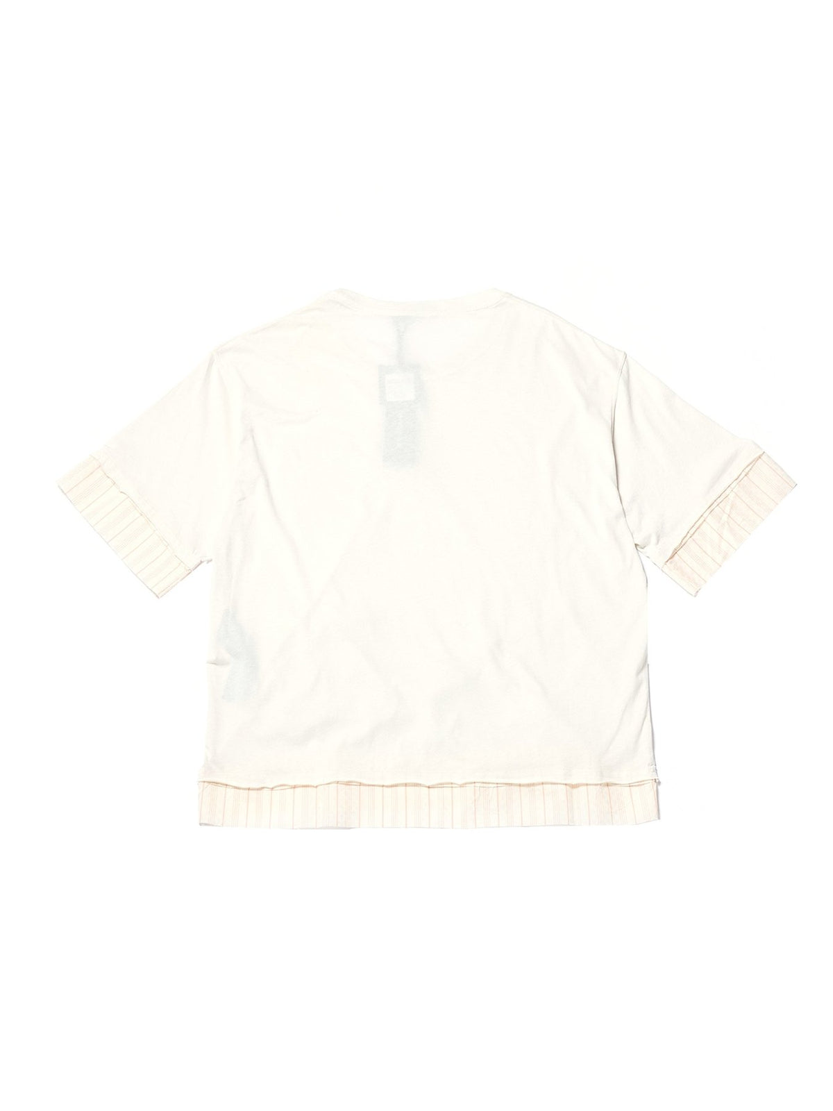 Ann Demeulemeester Off White Ali Relax Fit Boxy T Shirt With Contrast Edge