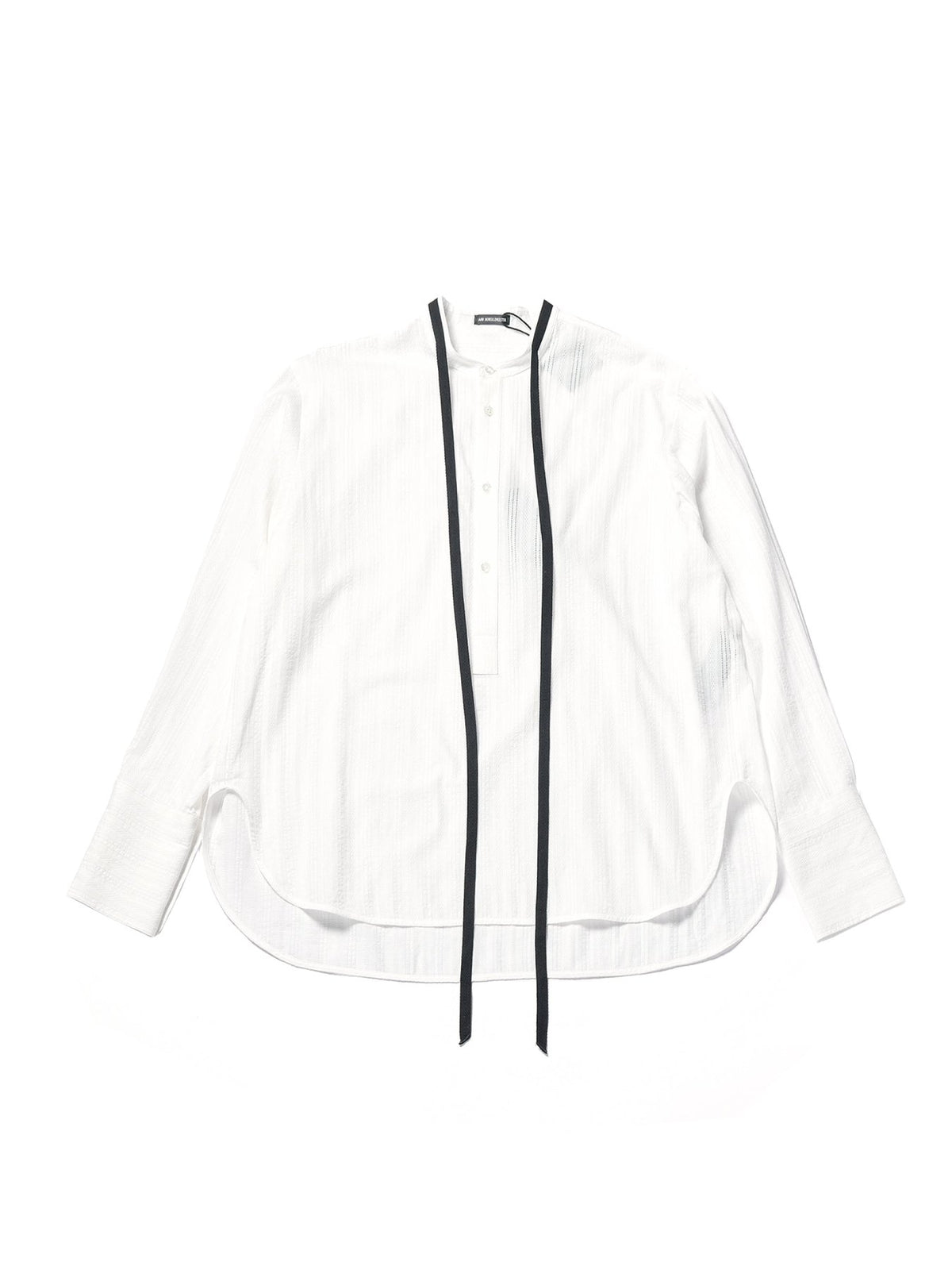 Ann Demeulemeester Off White Bertil Serafino Shirt Light Cotton Ajour