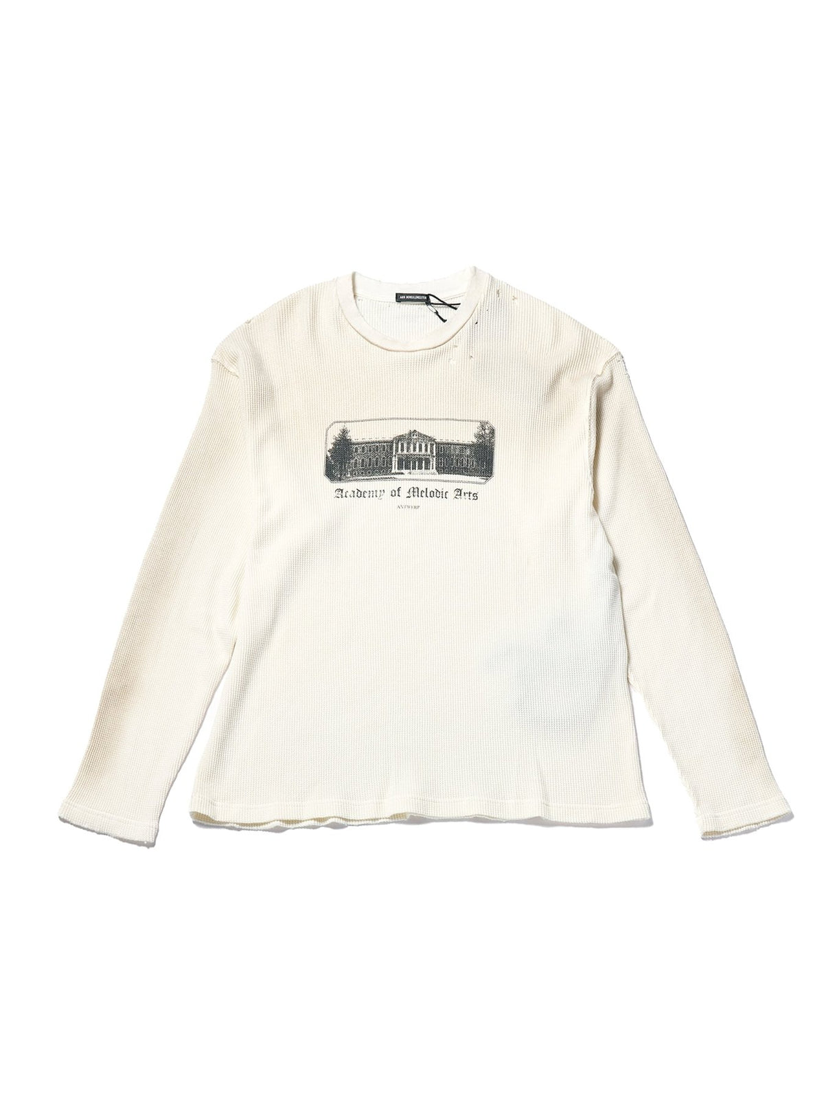 Ann Demeulemeester Off White Emil Relax Fit Long Sleeve Boxy T Shirt With Aca