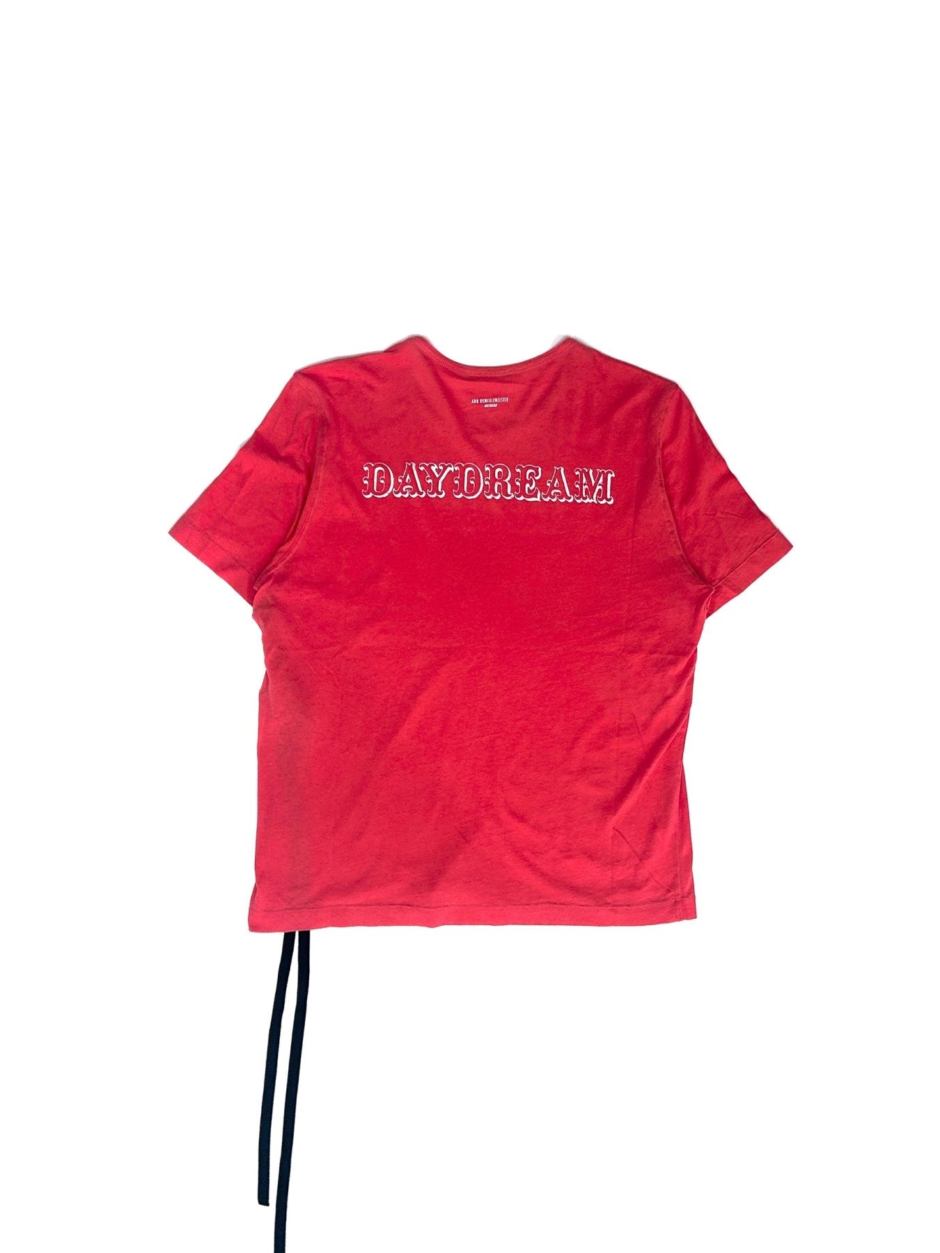 Ann Demeulemeester Red Fanie Standard T Shirt With Daydream Print Delav