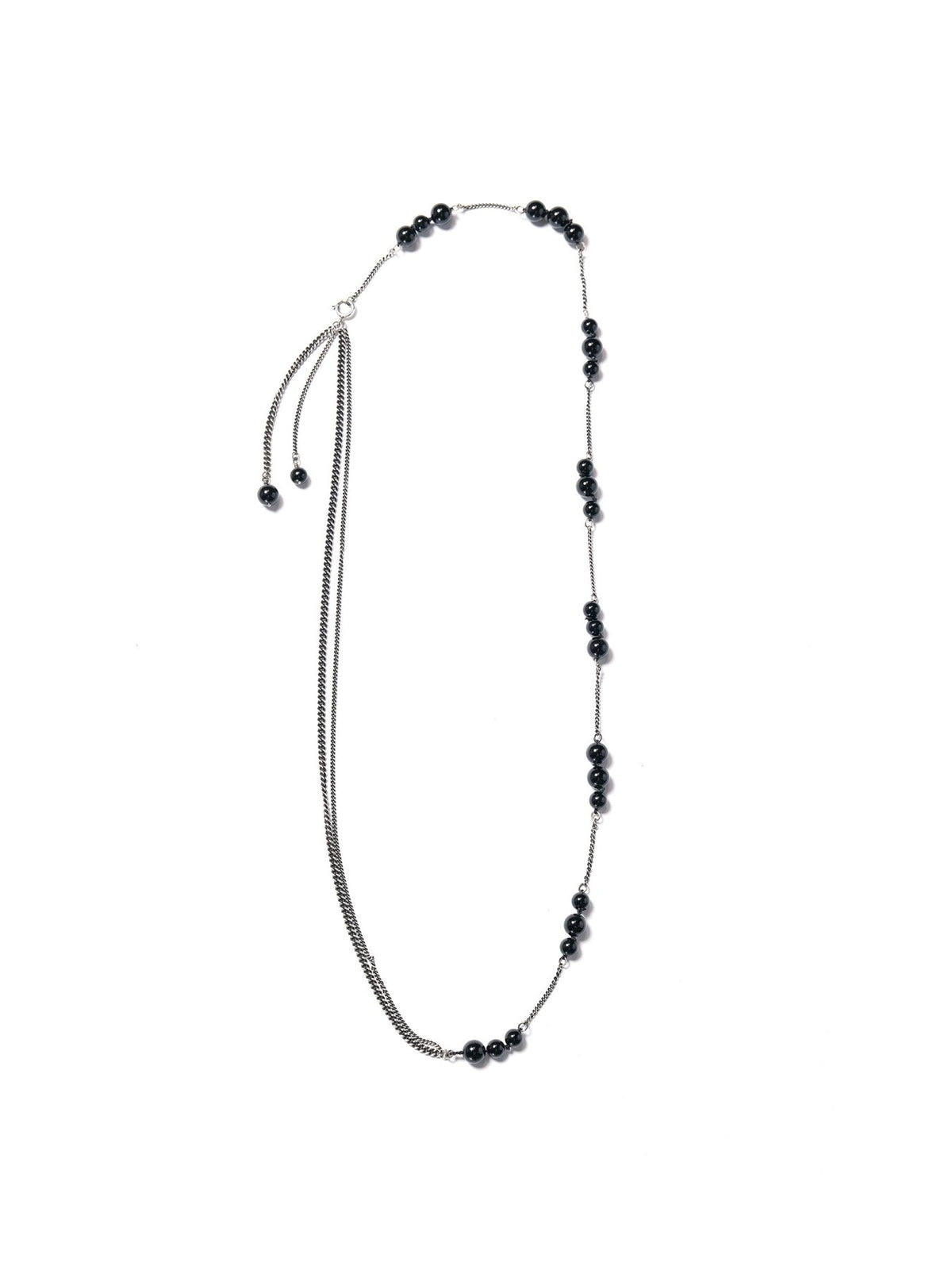 Ann Demeulemeester Silver Lota Necklace With Beads