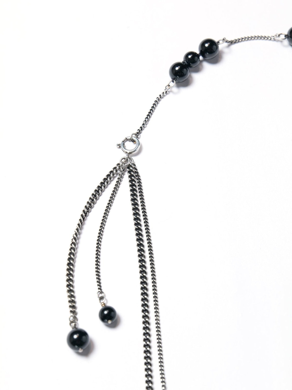 Ann Demeulemeester Silver Lota Necklace With Beads