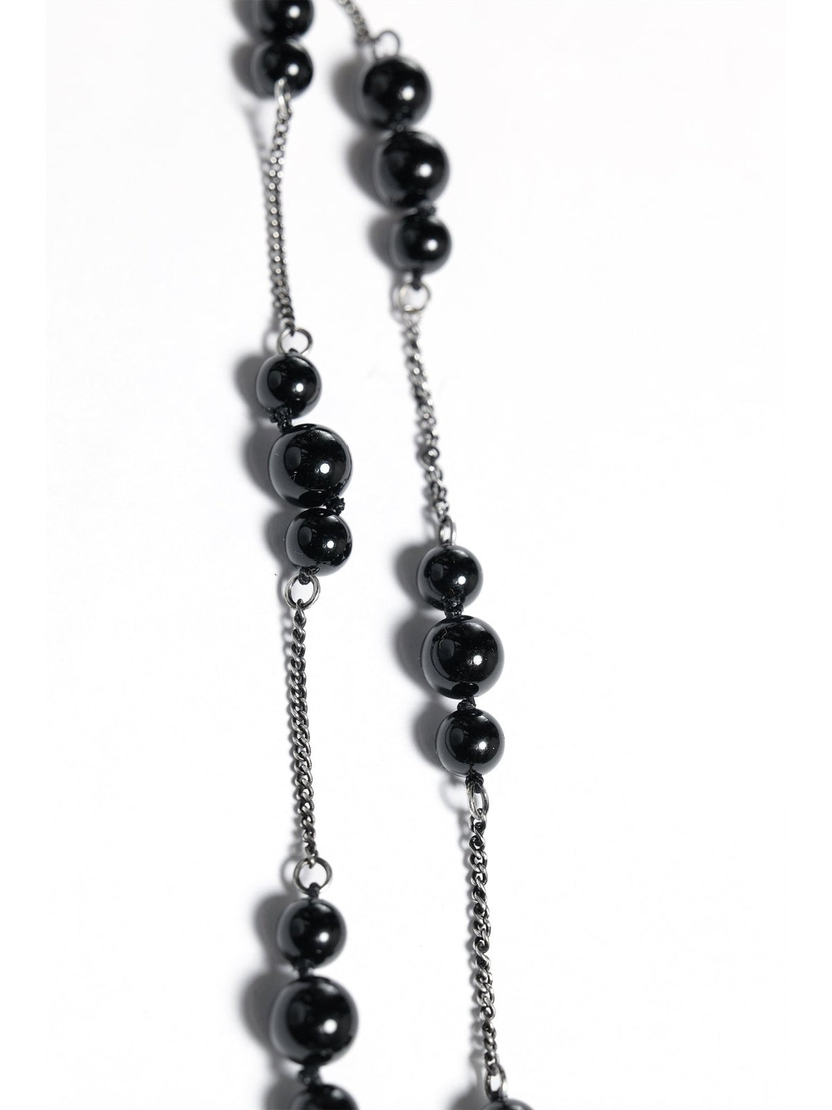 Ann Demeulemeester Silver Lota Necklace With Beads